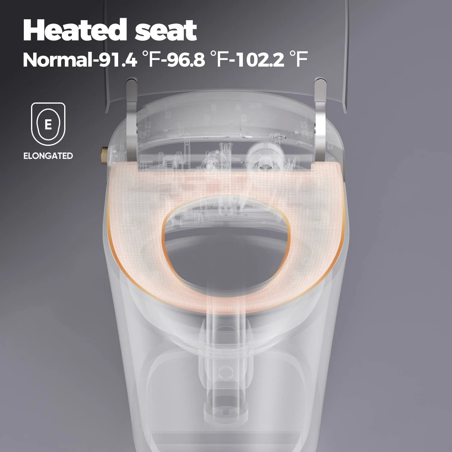 Horow Smart Toilet with Heated Seat, Automatic Power Flush Tankless,Ceramic One Piece Toilets for Bathroom - Womvr