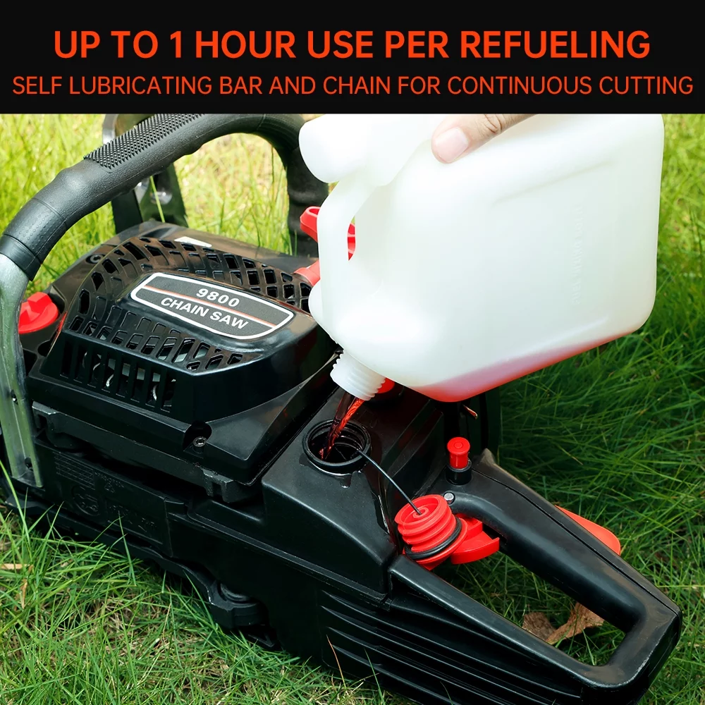 TOPTENG Gasoline Chainsaw with 22 in. Bar 52CC Engine 2-Cycle Gas Powered Chainsaw for Farm/Garden/Ranch/Firewood - Womvr