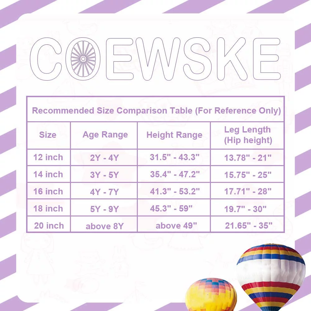 Coewske Princess Kids Bike 14 inch Boys Girls Bicycle with Training Wheels, Pink - Womvr