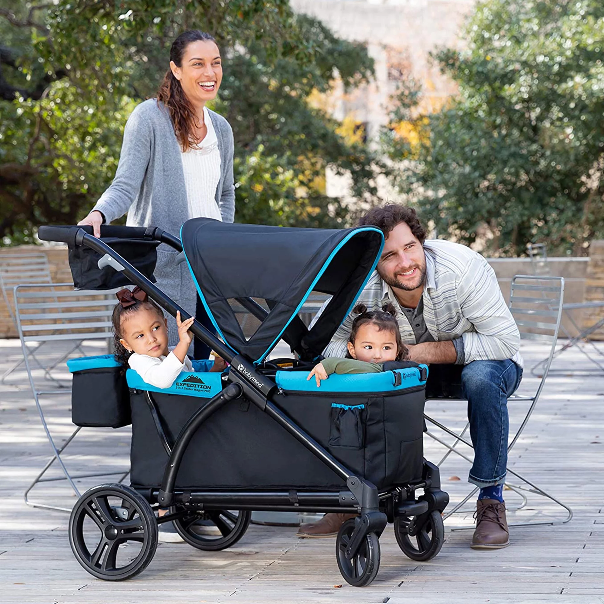 Baby Trend Expedition Plus 2-in-1 Stroller Wagon, Solid Print Black - Womvr