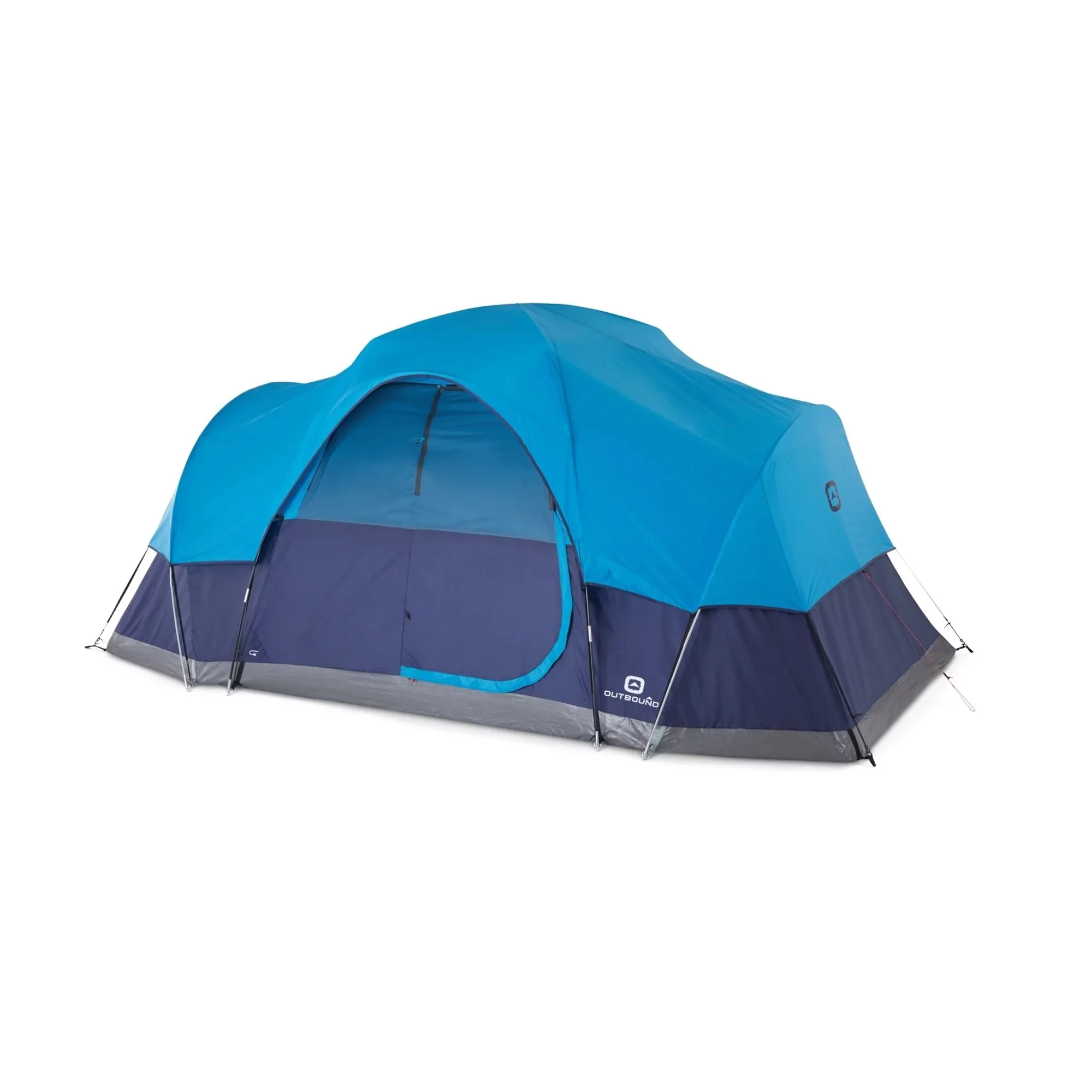 Outbound 8 Person 3 Season Easy Up Dome Tent with Room Divider & Rainfly - Womvr