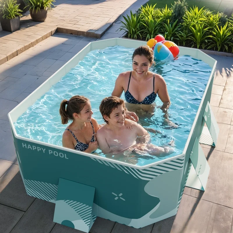 Homall 112�� Foldable Swimming Pool Outdoor Inflatable-free Pools Summer Portable Above Ground Pool Kiddie Pool Adults Kids Family Pet Dog Play Pool for Backyard Garden - Womvr