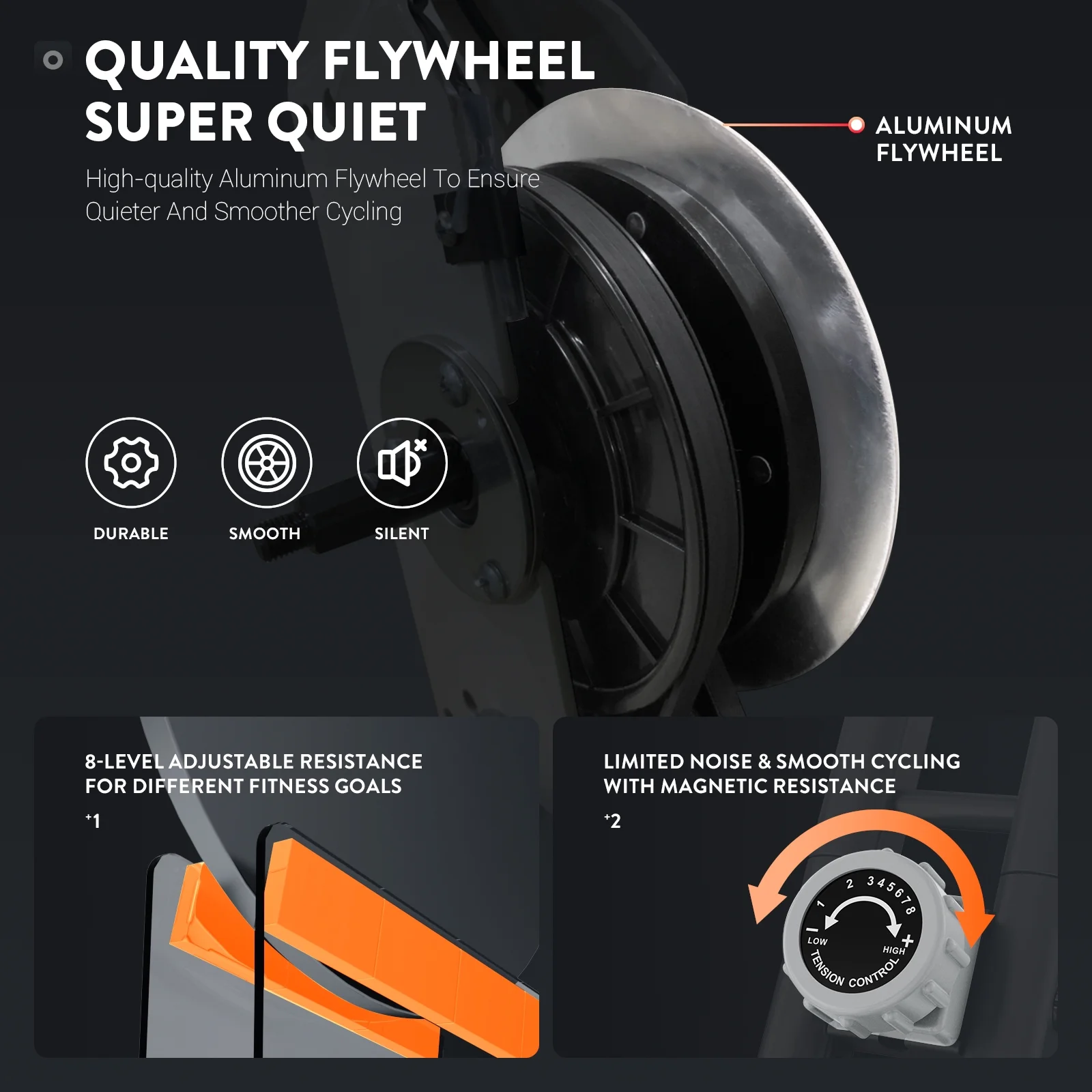 Pooboo 4in1 Folding Exercise Bike Indoor Cycling Bike Stationary Magnetic x Bike Gym Workout 300lb - Womvr