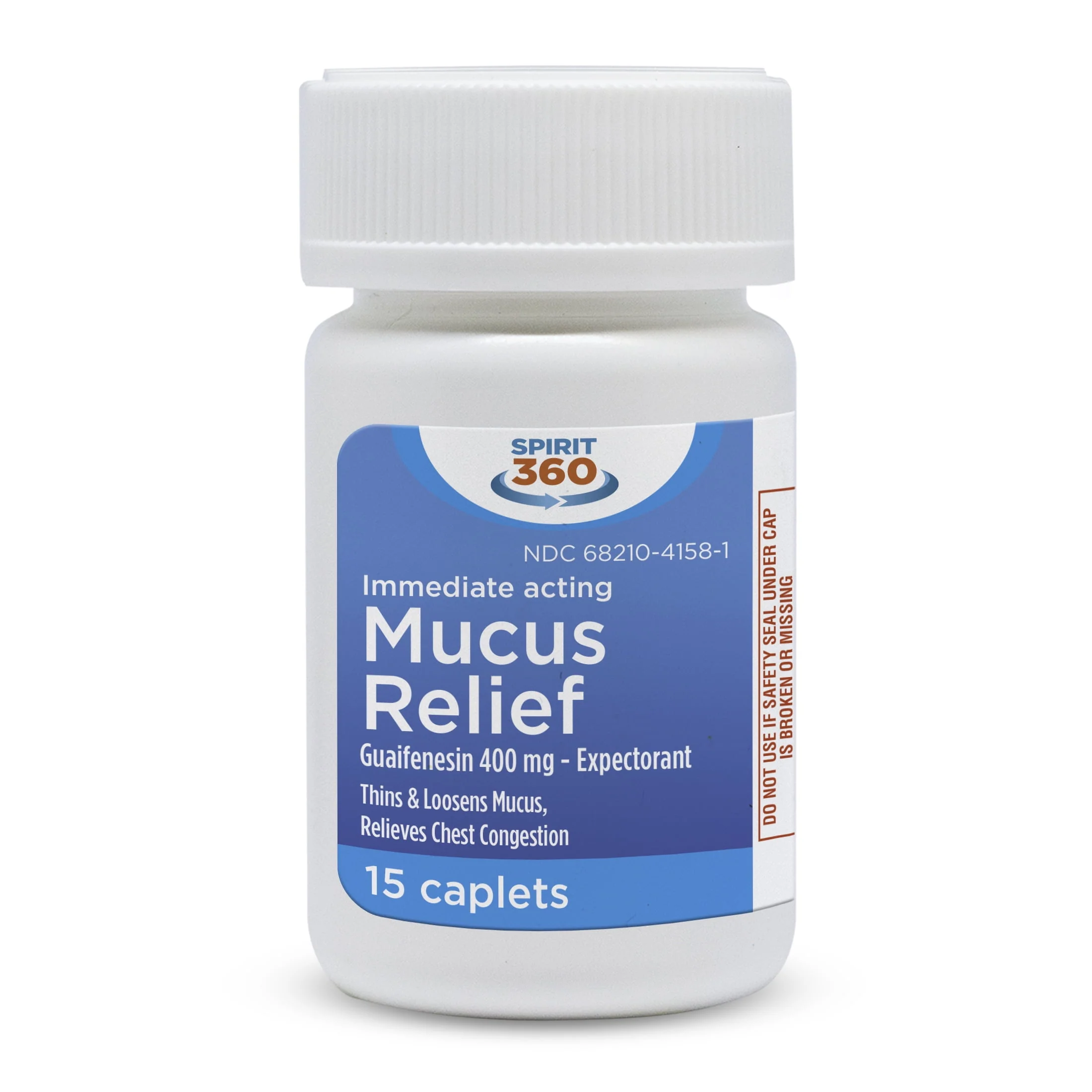 Spirit 360 Fast Acting Mucus and Phlegm Relief Caplets, 15 Caplets - Womvr