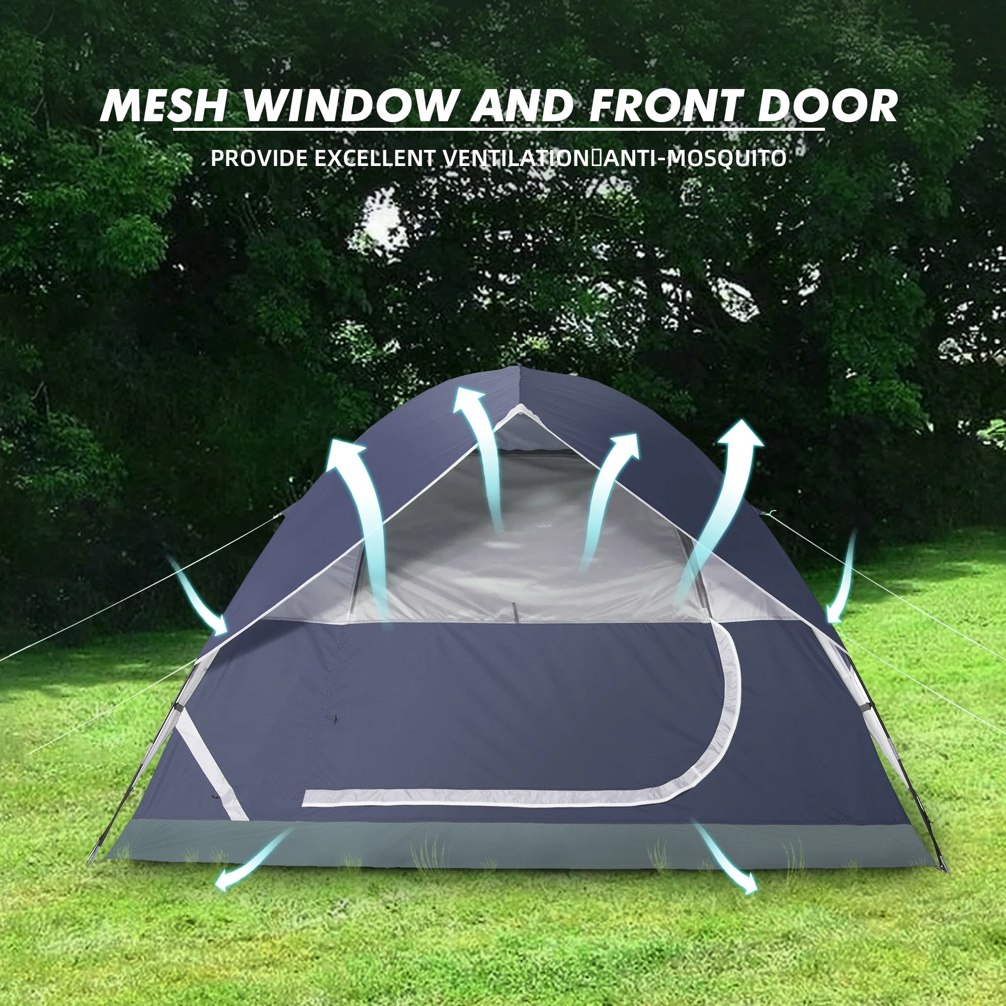 Camel Crown Camping Tent Waterproof 5-6 Person Tent for Camping Outdoor Backpacking Tents Lightweight Dome Tent Windproof Emergency Tent Easy Up Tents with Carry Bag - Womvr