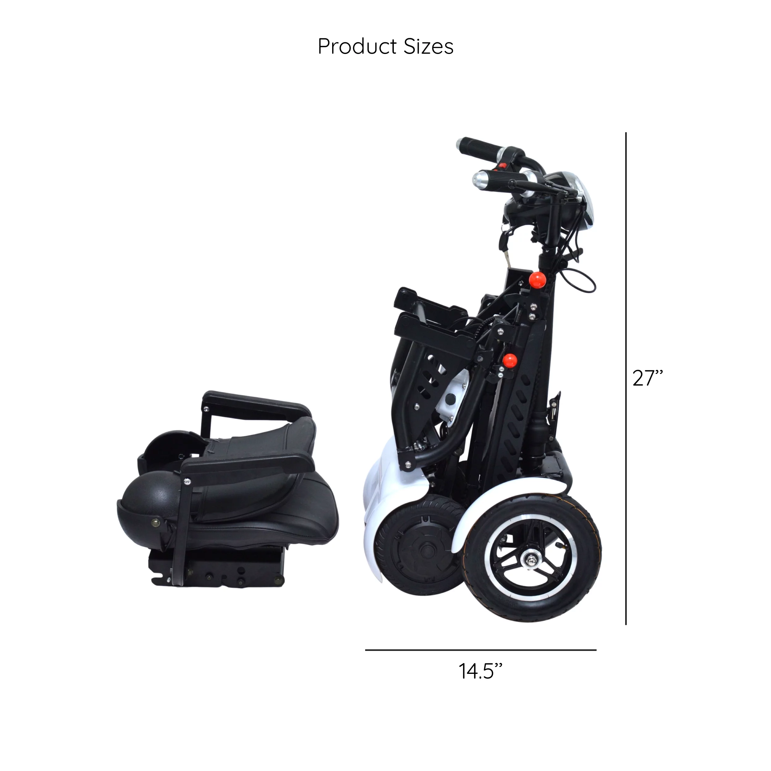 Bangeran Electric Medical Scooter, Powerful Li-on Battery Large Seat, Up to 12 Miles - Silver - Womvr