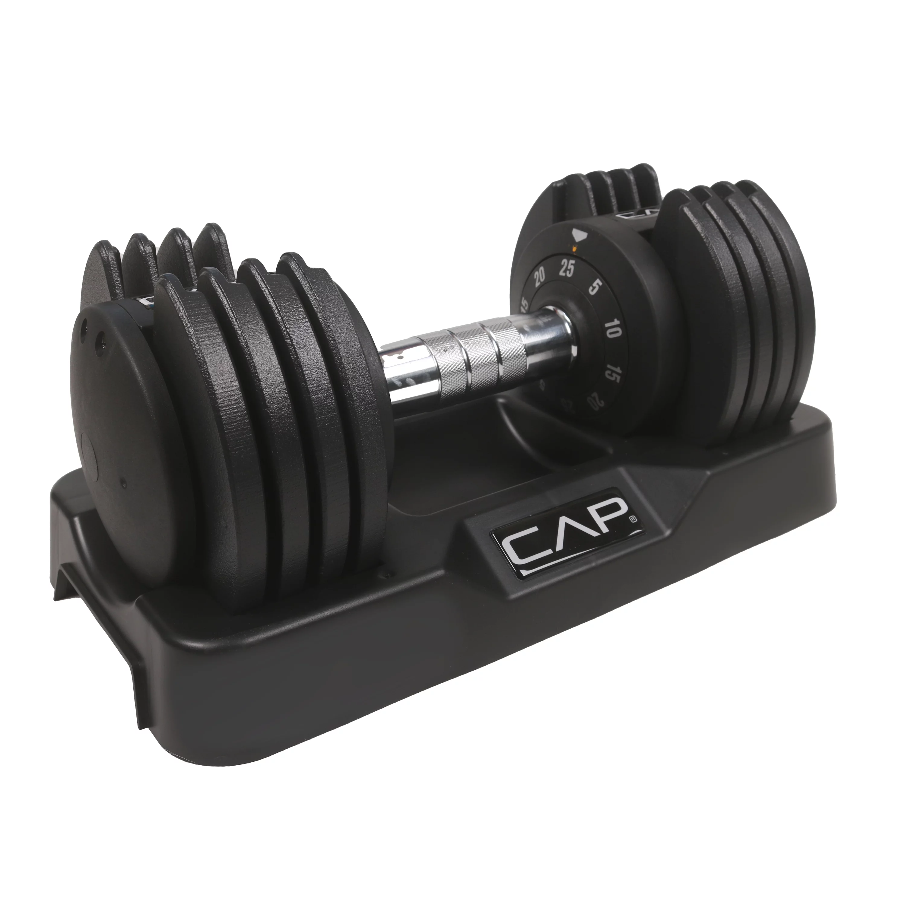 CAP Barbell 25lb. Adjustable Dumbbell, Quick Select 5-25, Single - Womvr