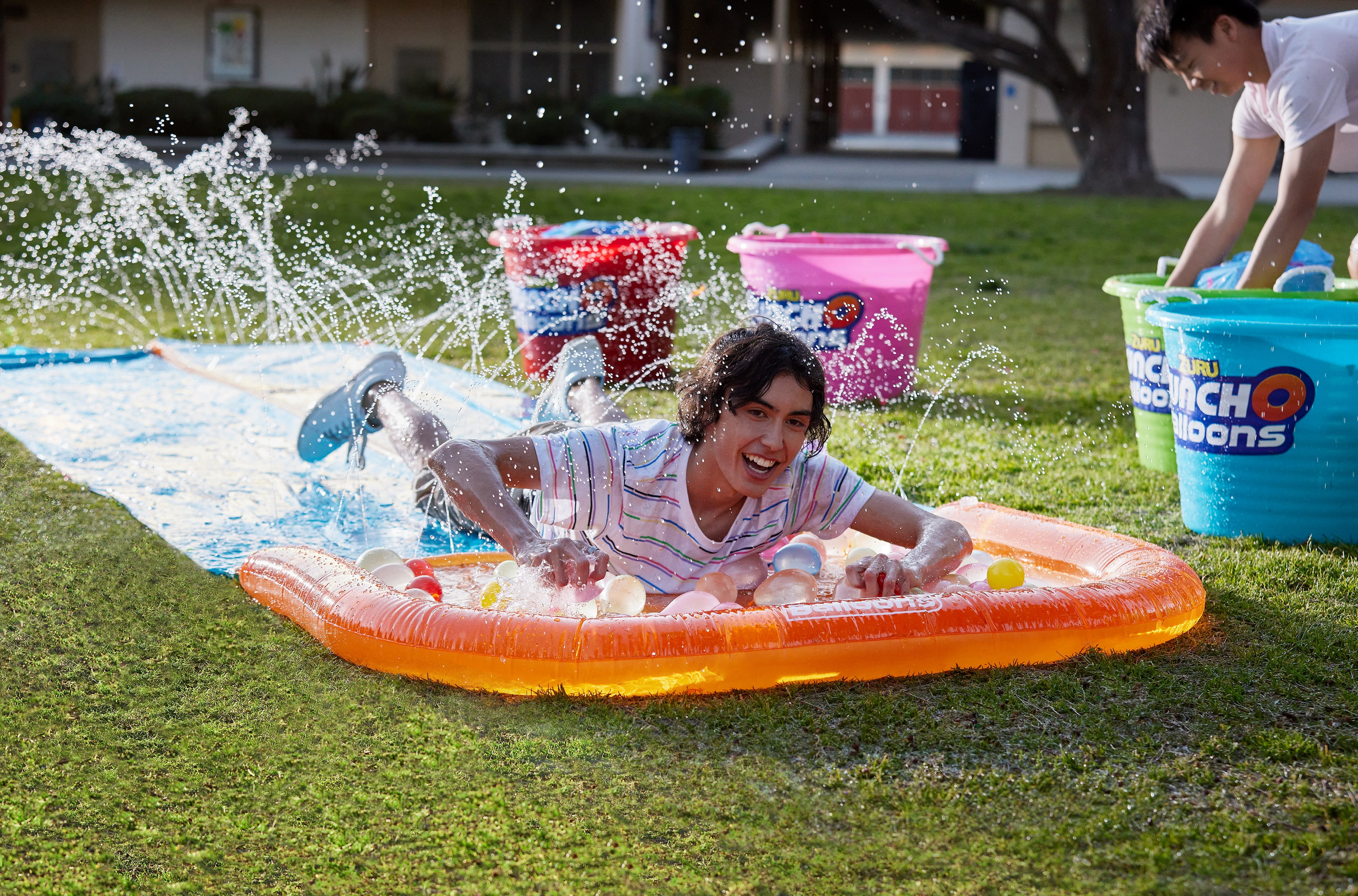 Bunch O Balloons Tropical Party Water Slide Wipeout (2x Lane) by ZURU - Womvr