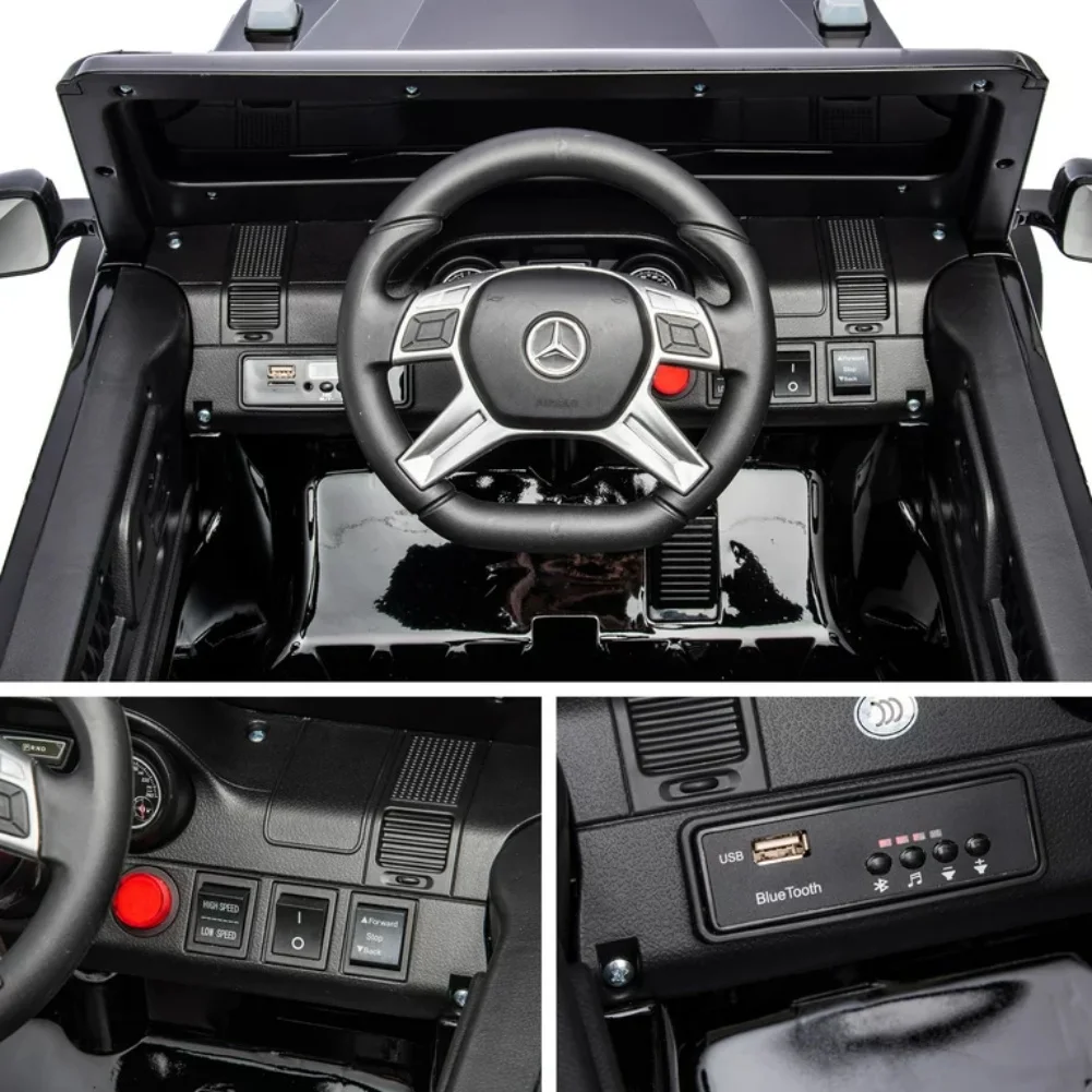 Spoway 24V Benz Ride-on Truck, Kids Ride on Cars with Remote , 6 Wheel,3 mph - Womvr