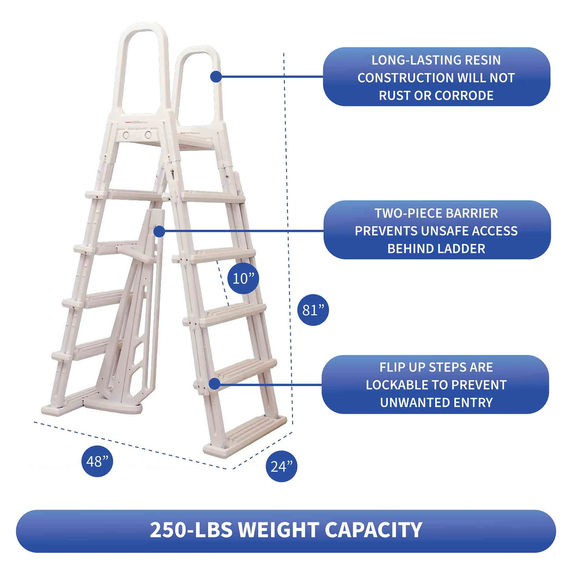 Belize 18-ft x 33-ft Oval 52-in Deep 6-in Top Rail Metal Wall Swimming Pool Package - Womvr
