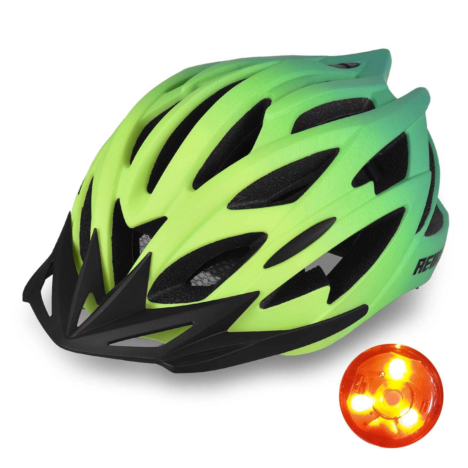 Aeike Bicycle Helmet for Adults Lightweight Cycling Bike Helmet with LED Light for Mountain Biking Riding Scooter Skating Outdoor Sport Safety Helmet - Womvr