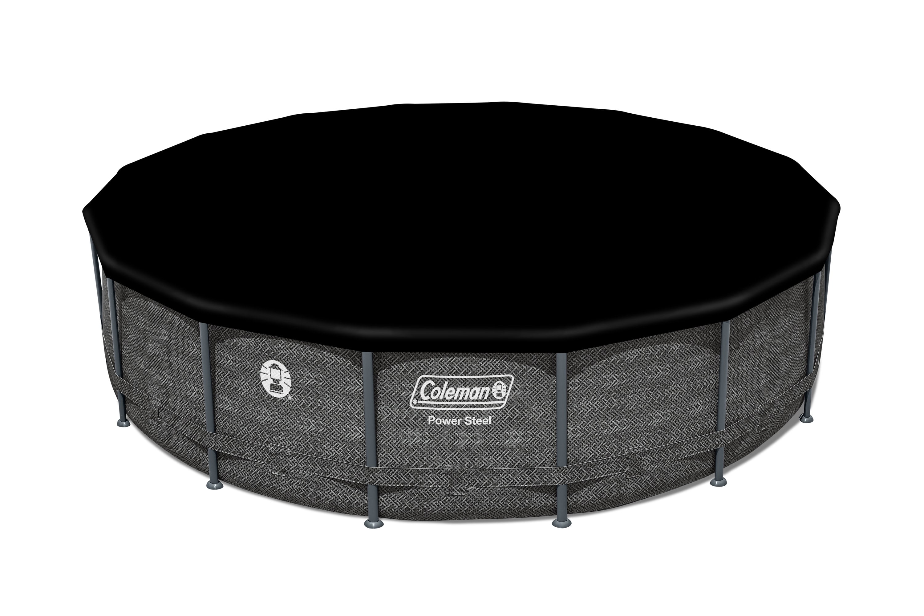 Coleman Power Steel 16 ft. x 42 in. Round Metal Frame Above Ground Pool Set - Womvr