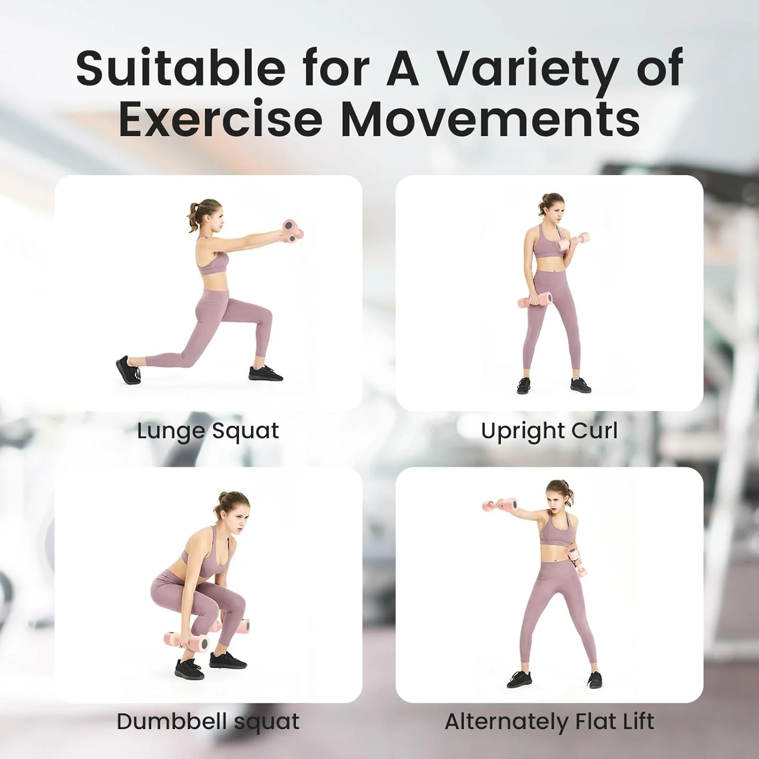 Tiagowell Adjustable Hand Dumbbell for Women 5lb Dumbbells Set of 2, 4 in 1 Small Dumbbell Set Each 2lb 3lb 4lb 5lb Free Weights - Womvr