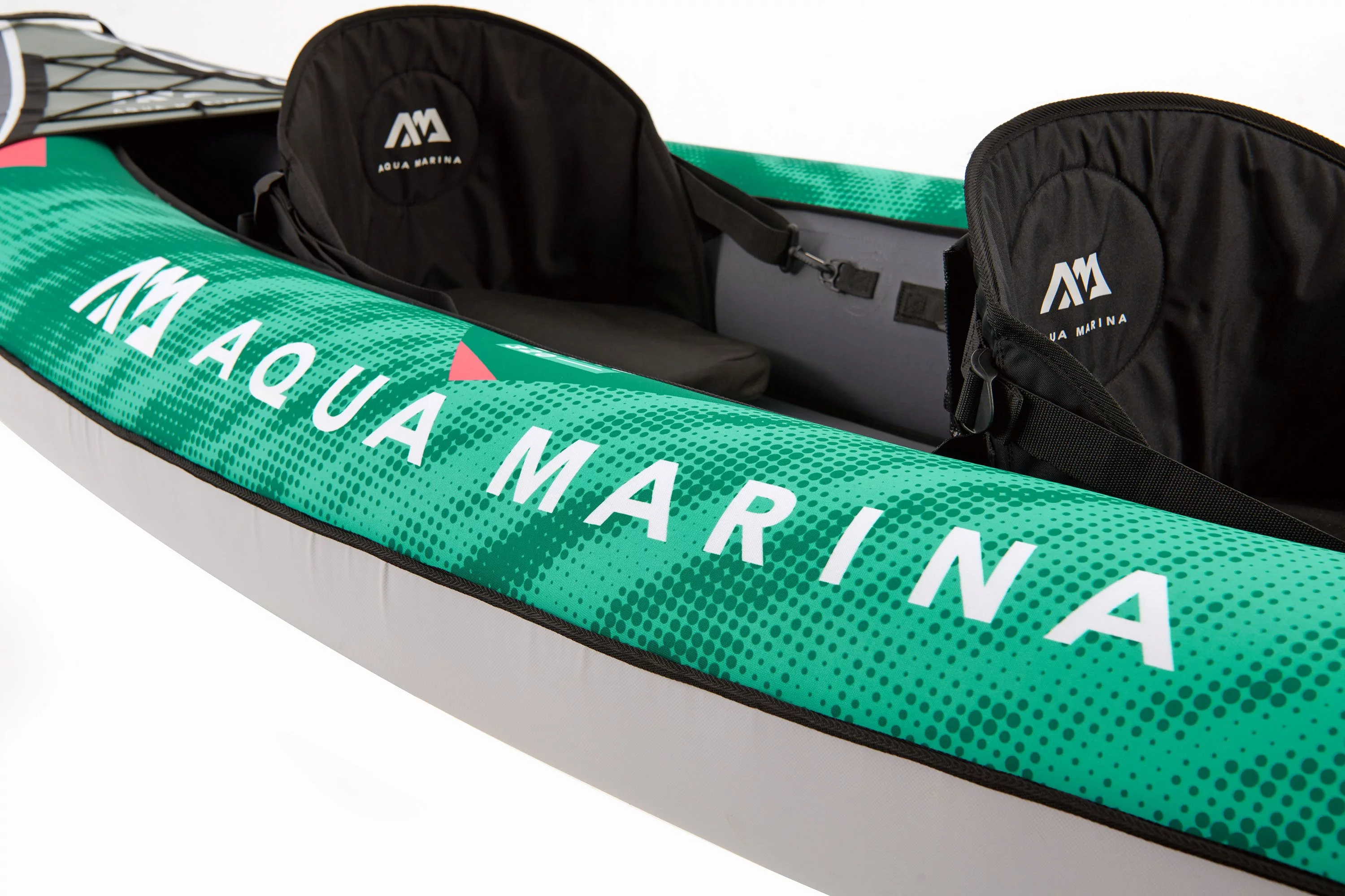 Aqua Marina, 2 Person, RECREATIONAL KAYAK - LAXO 106 - Inflatable KAYAK Package, including Carry Bag, Paddle, Fin, Pump & Safety Harness - Womvr