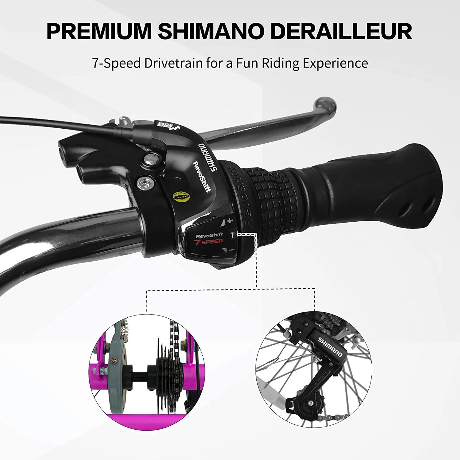 MOONCOOL Adult Tricycles, 3 Wheel 7 Speed Trikes, 20/24/26 inch Adult Trikes 3 Wheeled Bike with Basket for Seniors, Women, Men - Womvr