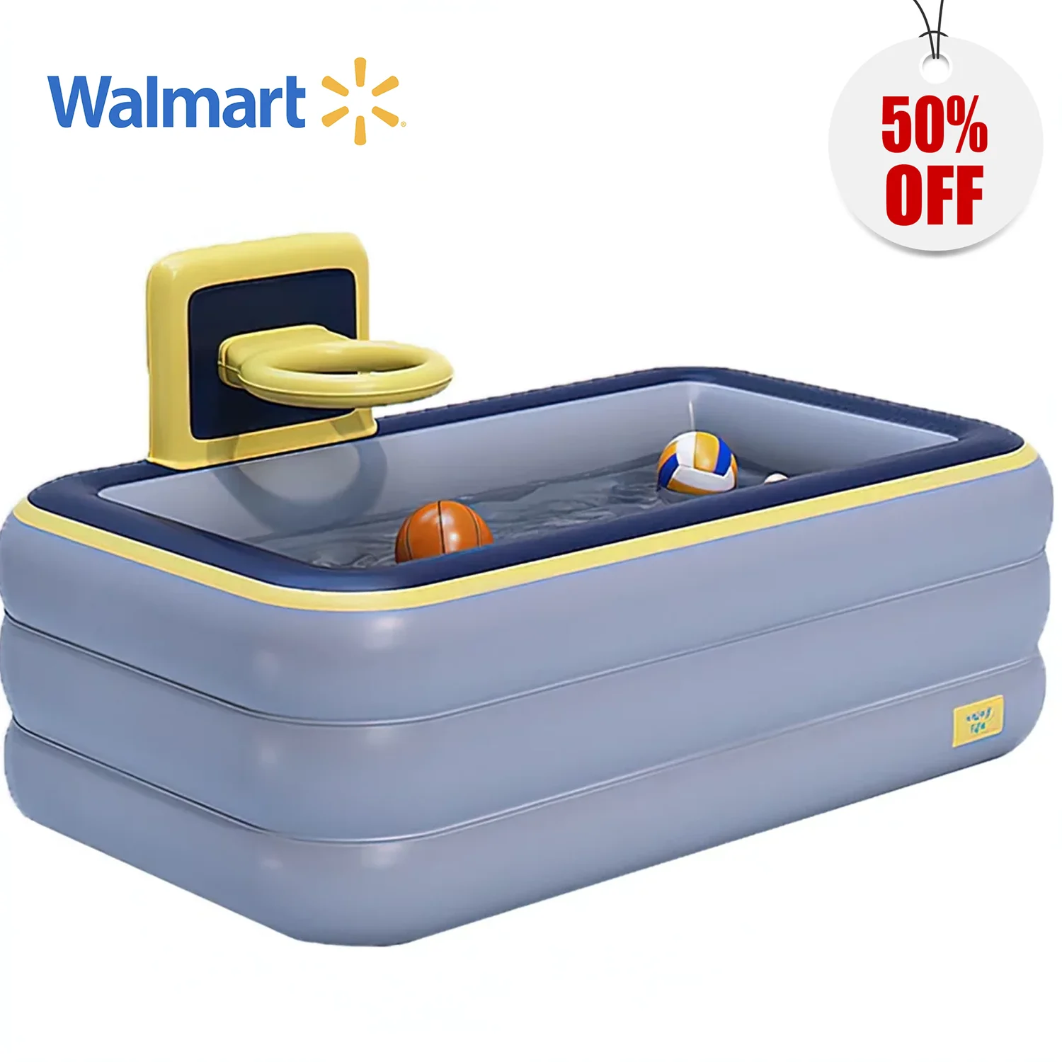 SPOWAY Blow up Pool, Inflatable Pool for Kids, Swimming Pool, Swim Center Family Inflatable Pool for Ages 6+ - Womvr