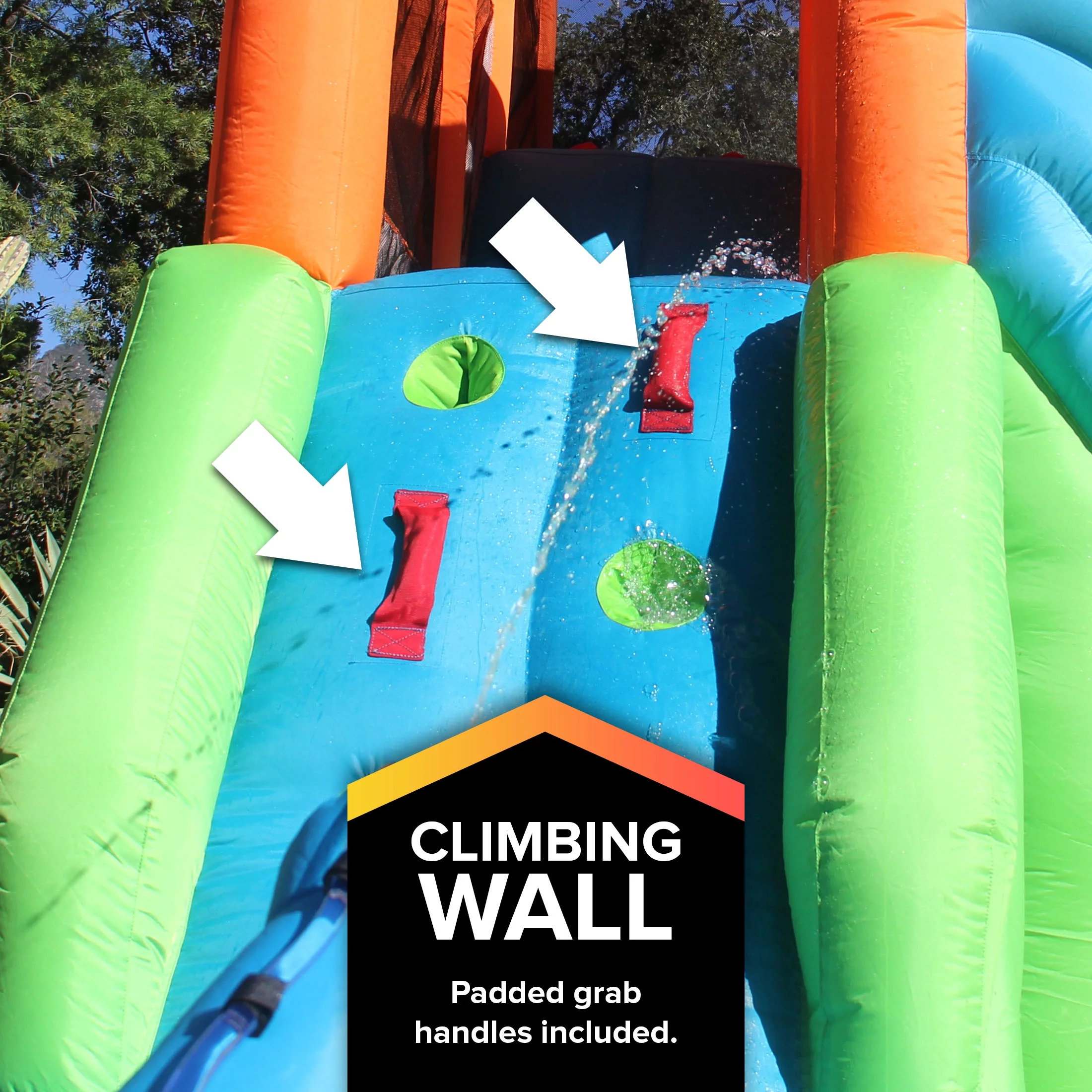 Sportspower Twin Peaks Splash n' Slide with Lifetime Warranty on Heavy Duty Blower - Womvr