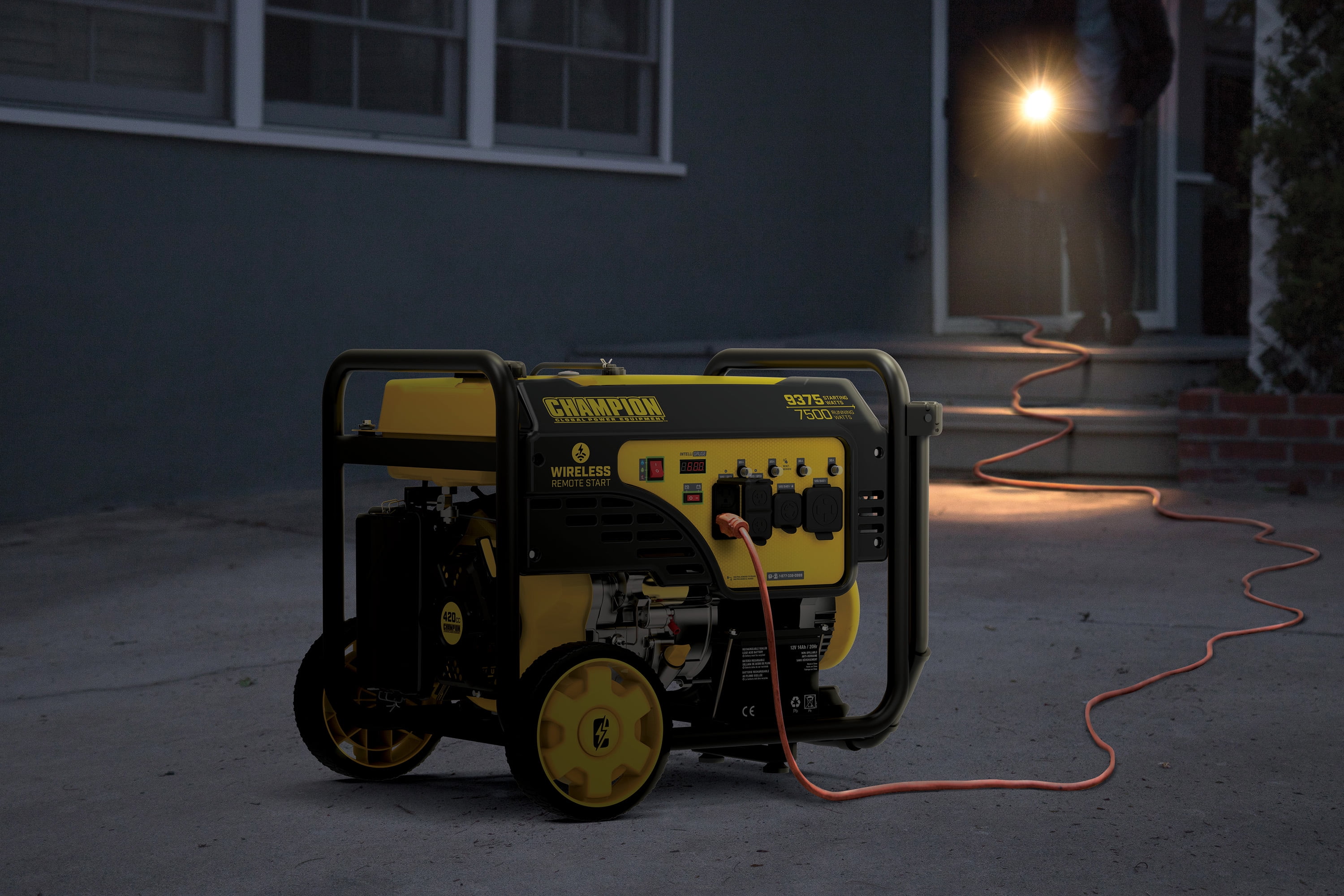 Champion Power Equipment 9375/7500 Watts Portable Generator with Wireless Remote Start - Womvr