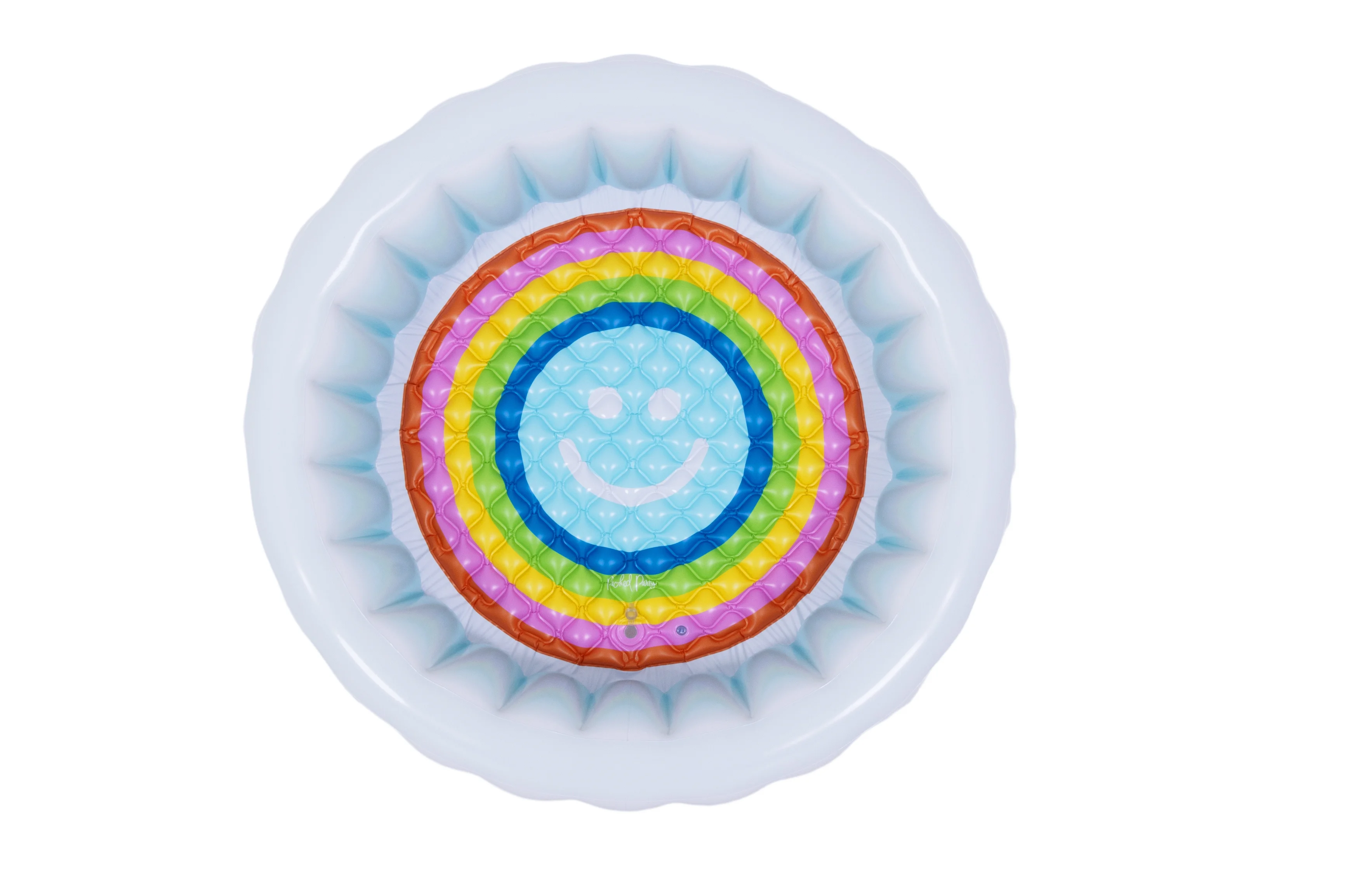 Packed Party Luxe Blue Ombre 59�� Round Soft-Sided Inflatable Swimming Pool - Womvr