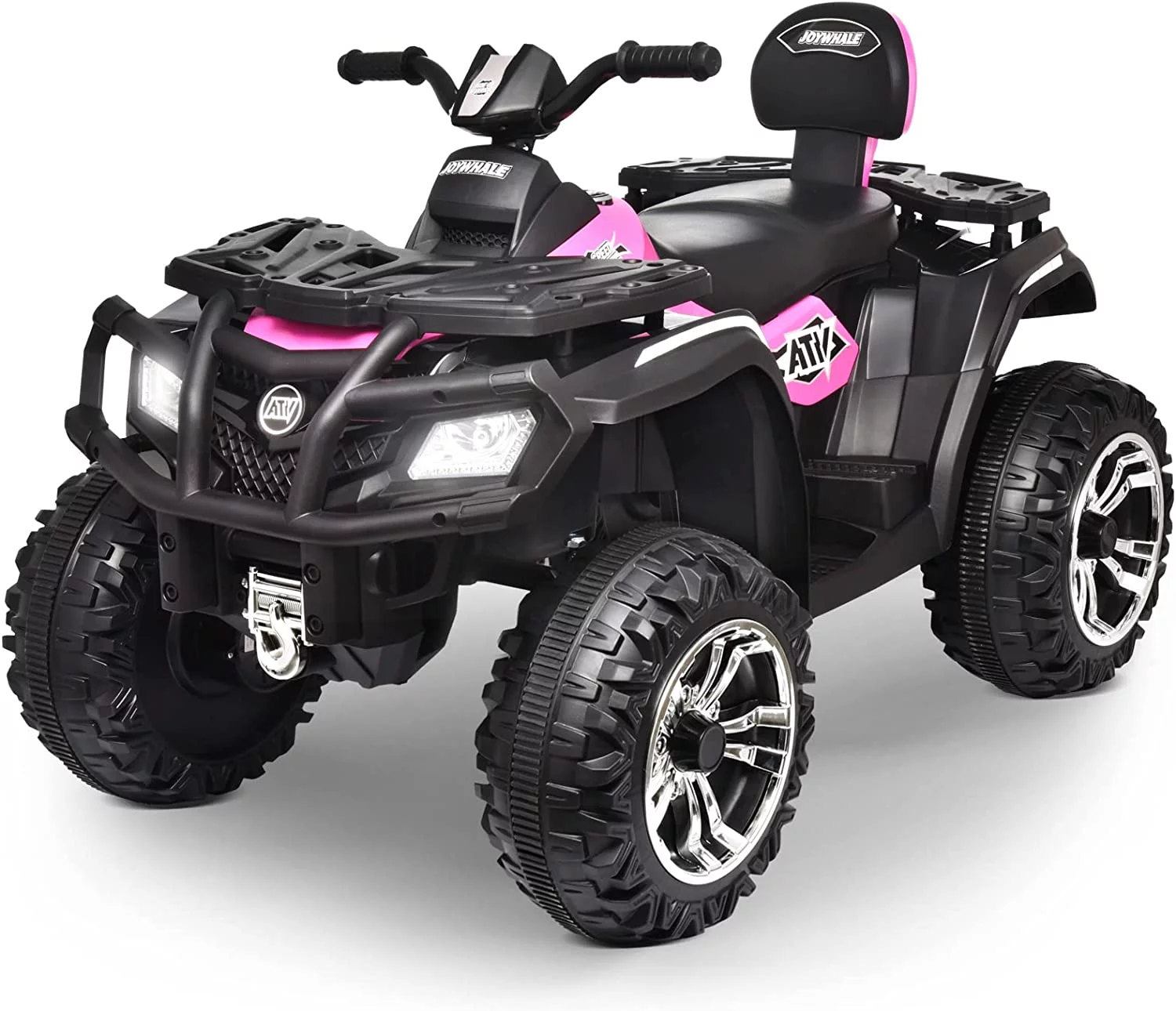 Joywhale 24V Kids Ride on ATV 4WD 2 Seater Quad Easy-Drag 4-Wheeler, with Big Battery, 4x75W Powerful Engine, Metal Suspension, BW-A20s - Womvr