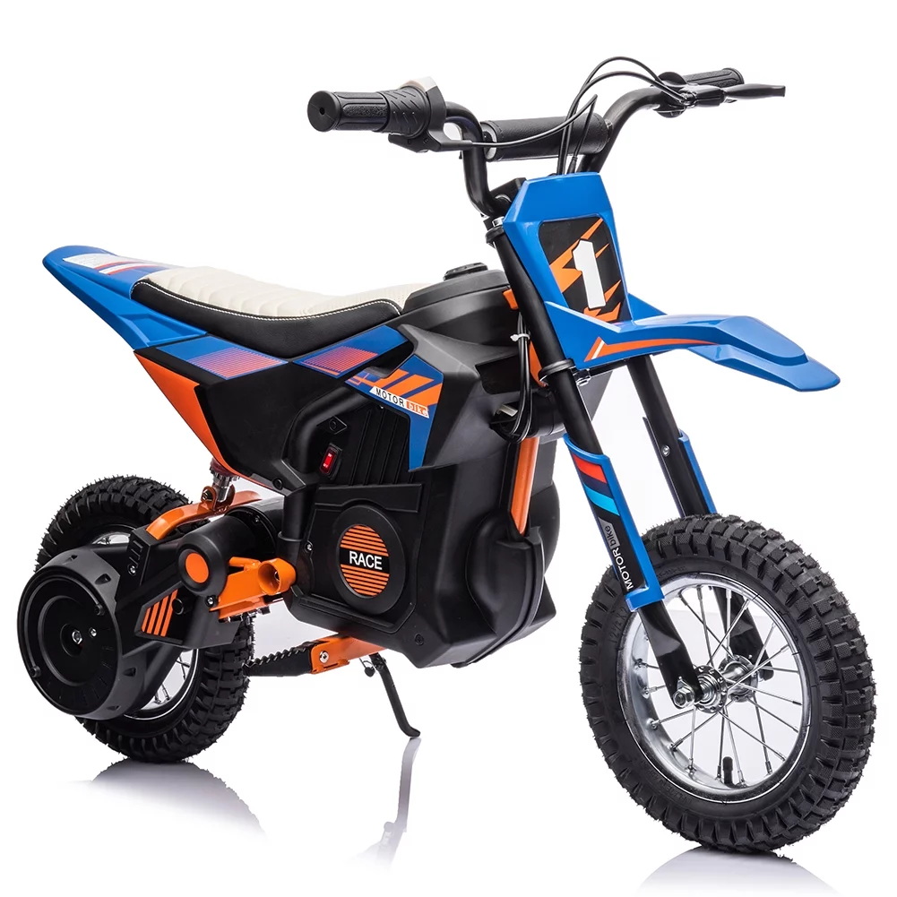 EastVita 24V 250W Electric Off-Road Motorcycle, Kids' Fast Speed Ride on Motocross Toys for Age 8+ Green - Womvr