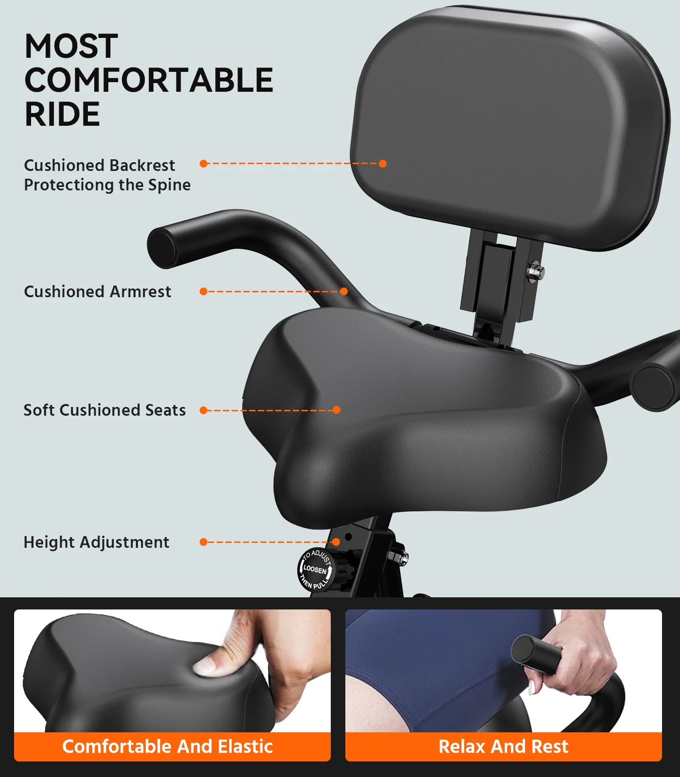 Pooboo 4in1 Folding Exercise Bike Indoor Cycling Bike Stationary Magnetic x Bike Gym Workout 300lb - Womvr