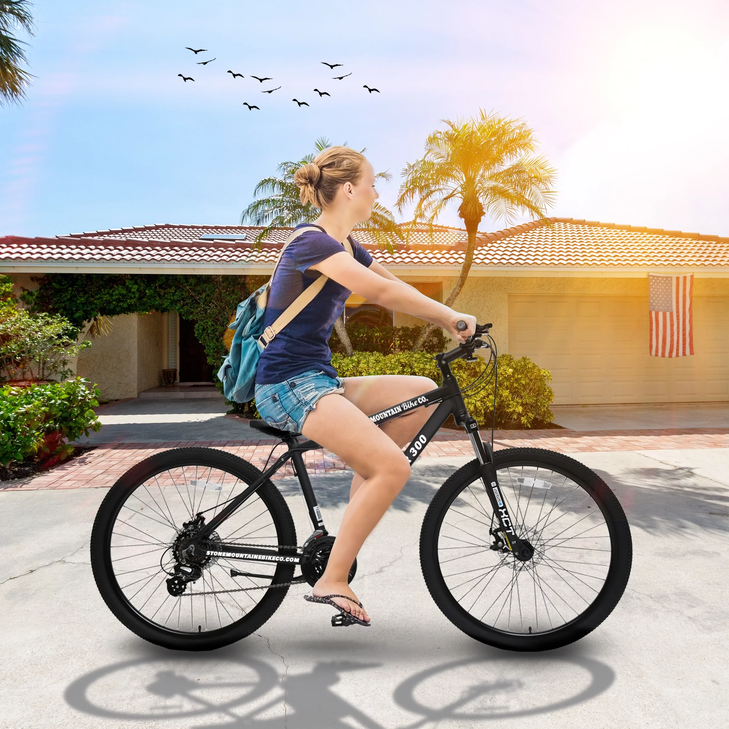 Paramount 100 Hybrid Mountain Bike, 29 x 2 Inch Wheels, 21-Speed, Light Weight Bike for Men & Women, White, Adults Bike Speed Rear Derailleur, Front and Rear Disc Brakes - Womvr