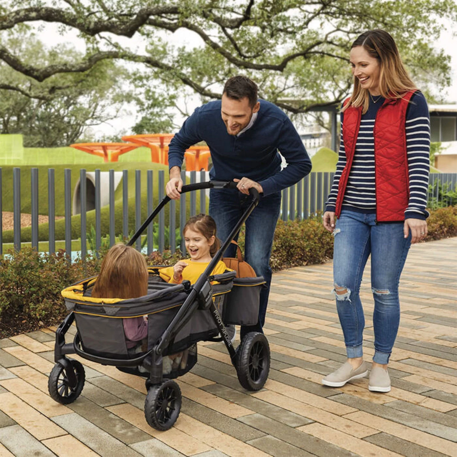 Evenflo Pivot Xplore All Terrain Stroller Wagon, Adventurer, Unisex, 6 Months - 5 Years - Womvr