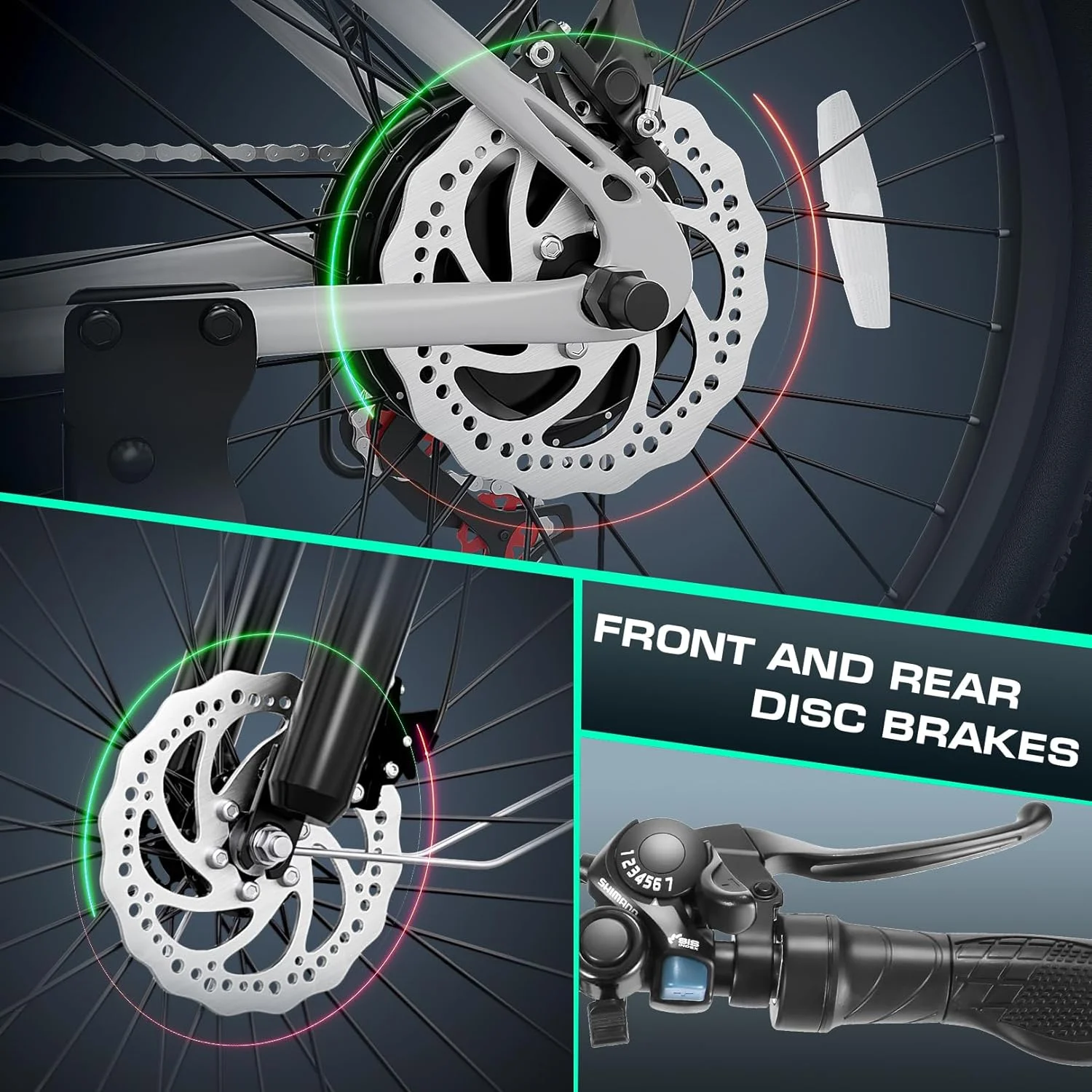 Vivi Electric Bike 26'' Electric Bike for Adults 500W Electric Bike with 48V Removable Battery, Electric Commuter Cruiser Bike 20MPH & 50 Mile City Electric Bike with Cruise Control - Womvr