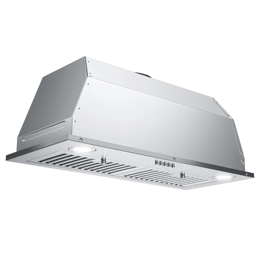 Range Hood 30 inch, IsEasy Wall Mount Vent Hood 500 CFM with Ducted Convertible Ductless Kitchen Hood in Stainless Steel, 3 Speed Exhaust Fan, LED Lights - Womvr