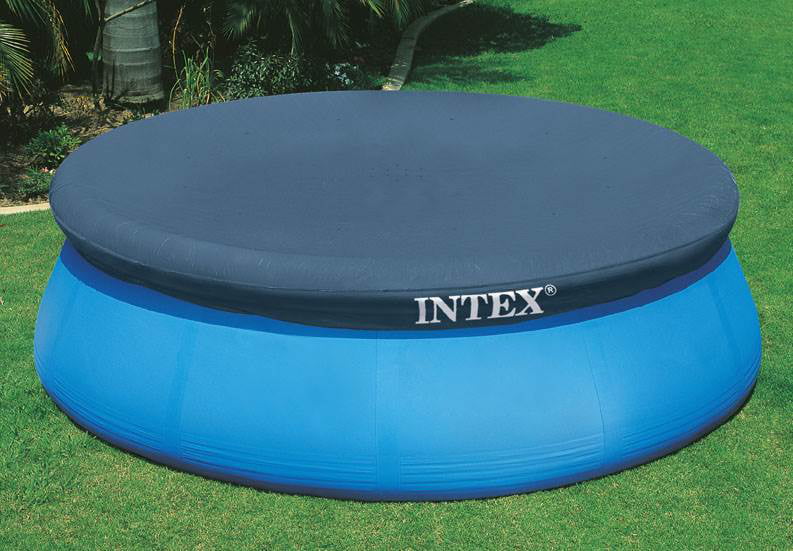 Intex Above Ground Swimming Pool, Ladder with Pump and 15' Pool Debris Cover - Womvr