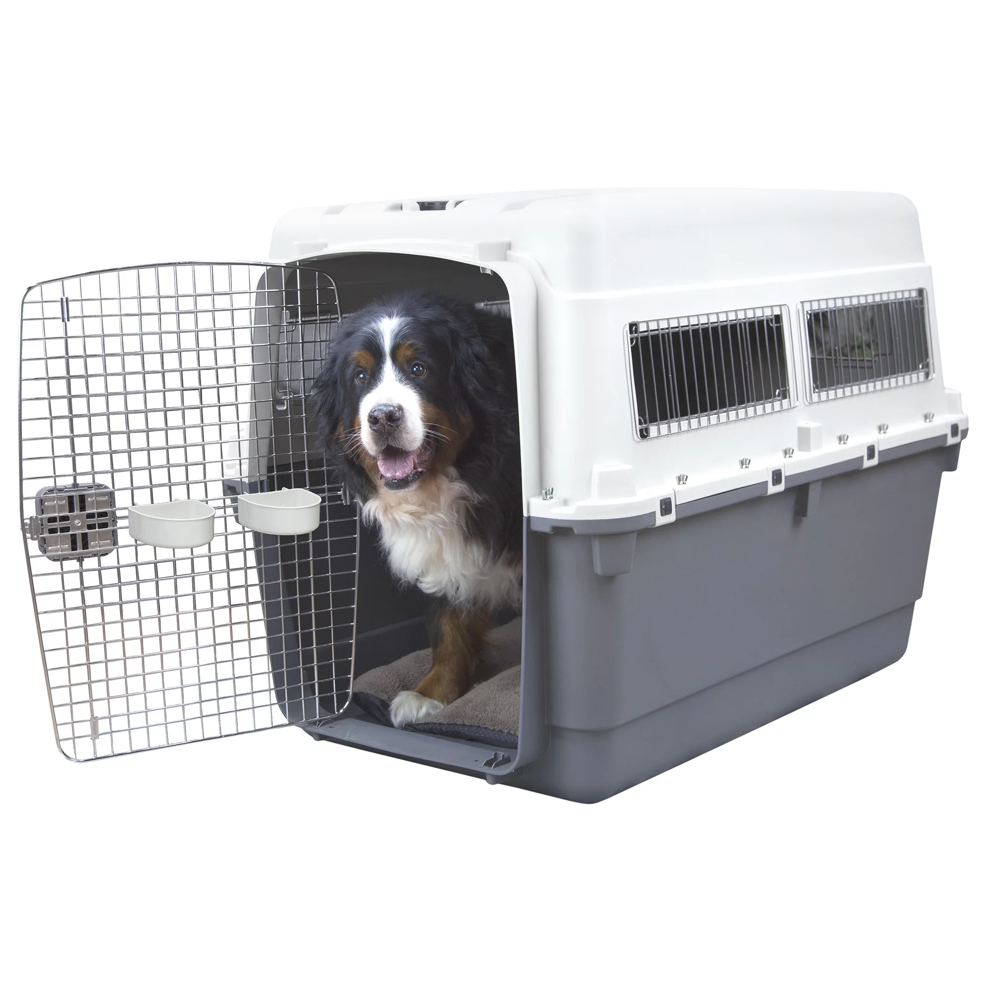 SportPet Designs Plastic Dog IATA Airline Approved Kennel Carrier, Medium, 1 Piece - Womvr