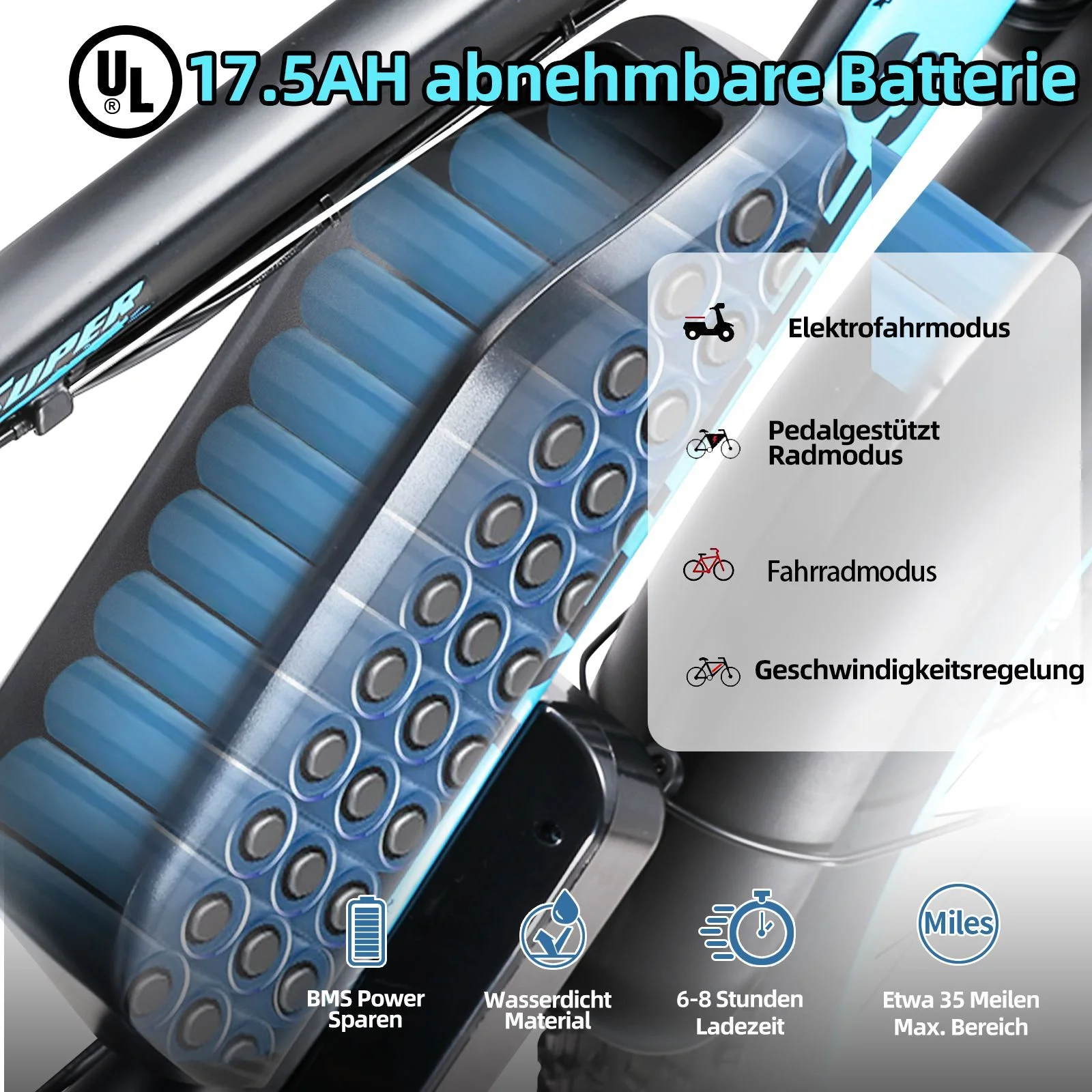 KETELES 1000W Electric Bike for Adults, 26