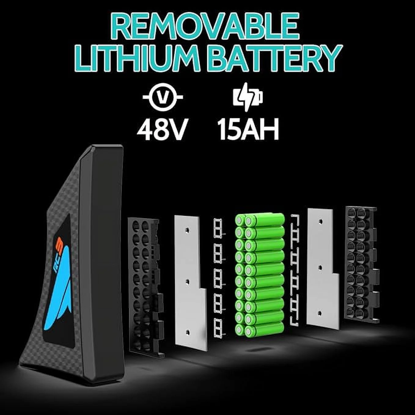 Aostirmotor Electric Mountain Bike 750W 48V15Ah Removable Lithium Battery, Fat Tire Ebike 26x4.0 inch Electric Bike for Adults - Womvr