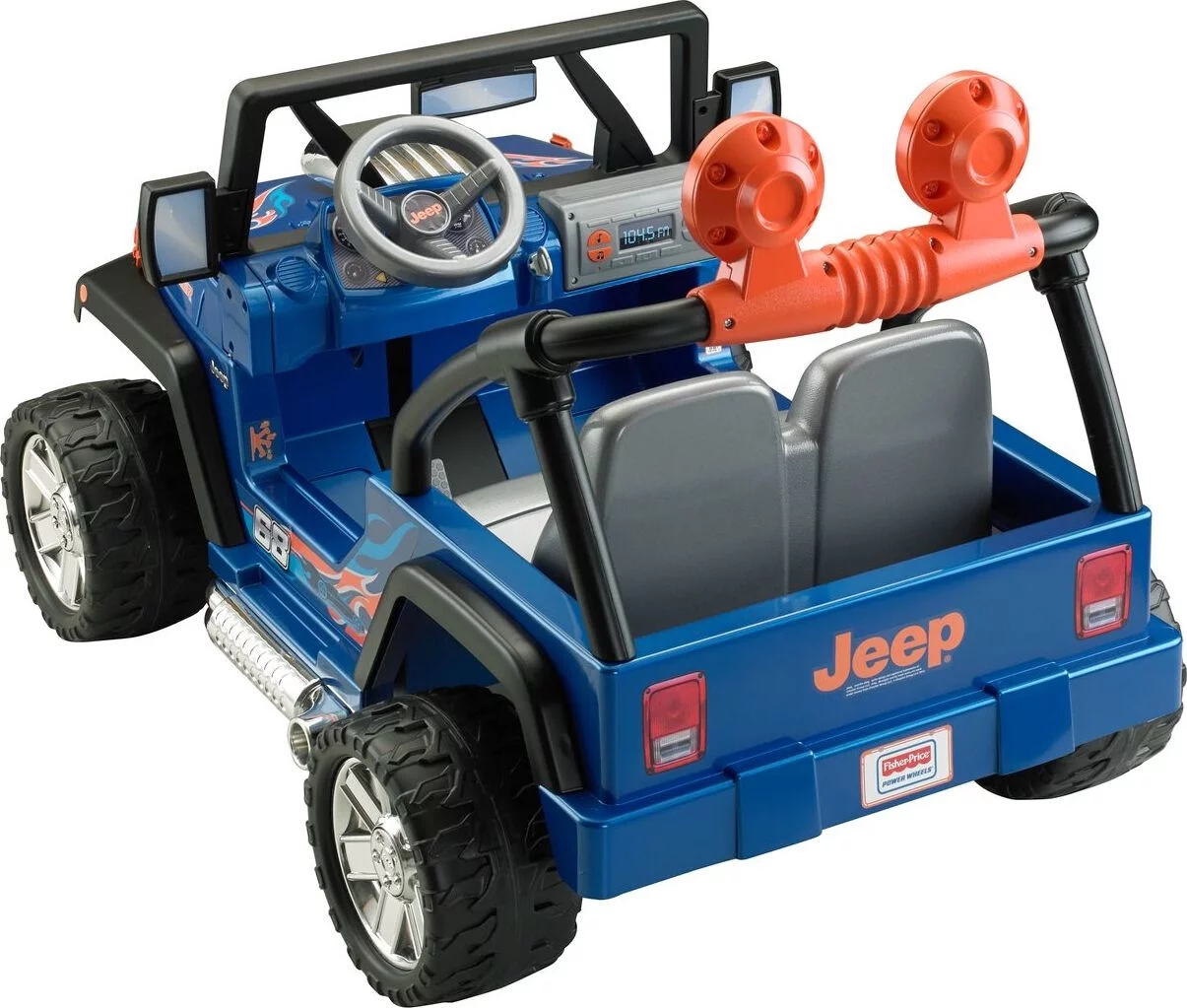 12V Power Wheels Hot Wheels Jeep Wrangler Battery-Powered Ride-On Toy Vehicle with Music & Sounds, for a Child Ages 3-7 - Womvr