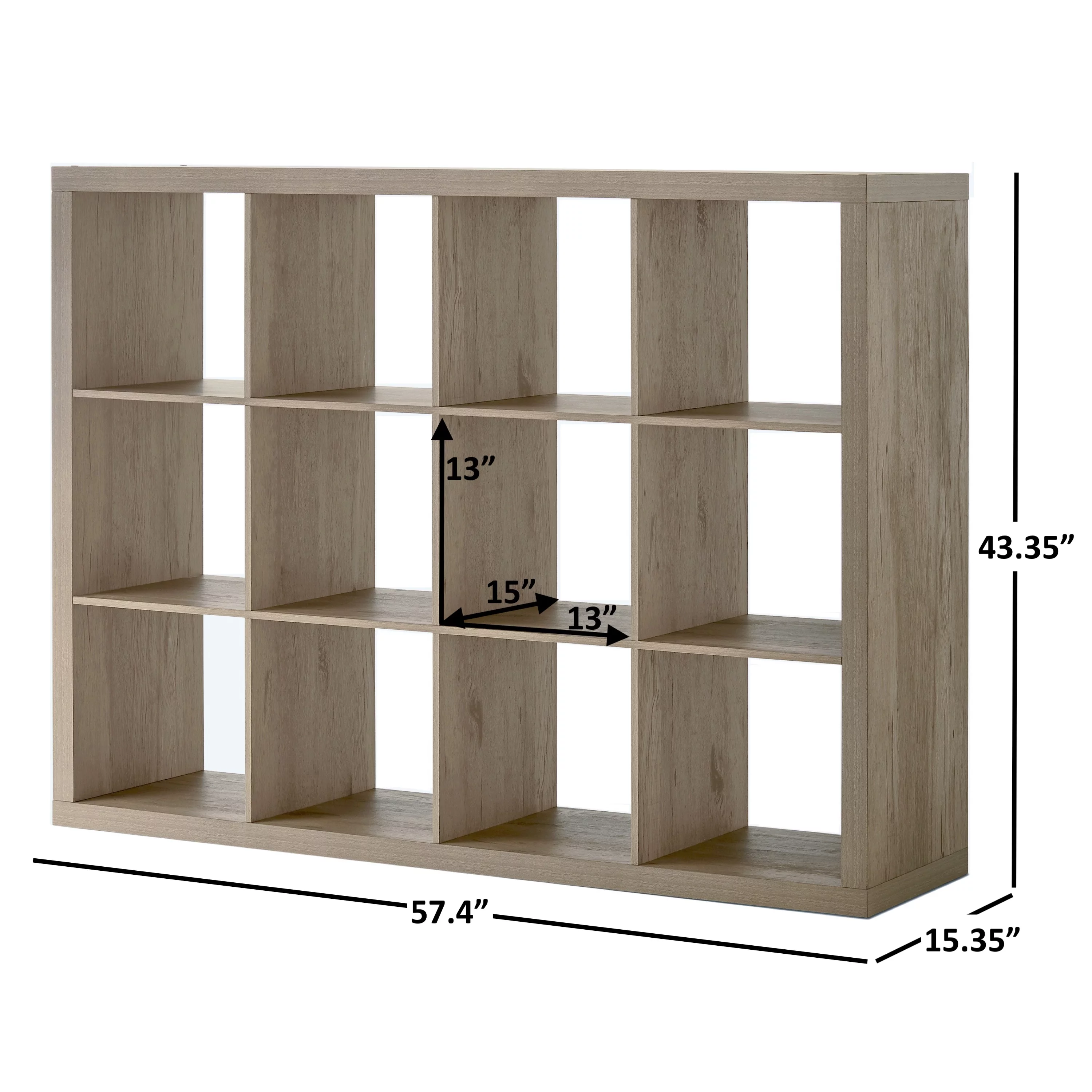 Better Homes & Gardens 12-Cube Storage Organizer, Natural - Womvr