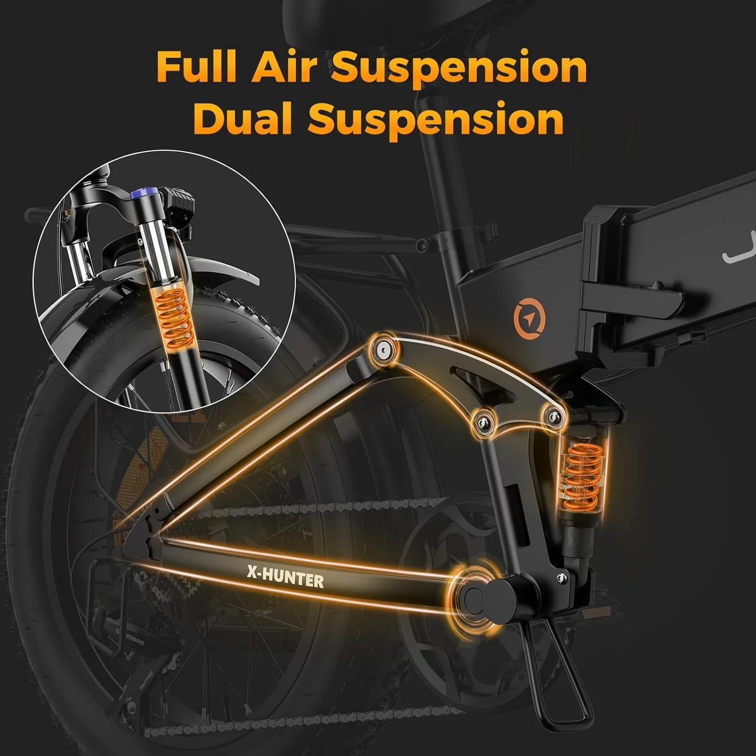 Jasion X-Hunter Electric Bike for Adults, 750W Motor Electric Bicycle with 48V 13AH Removable Battery, 20