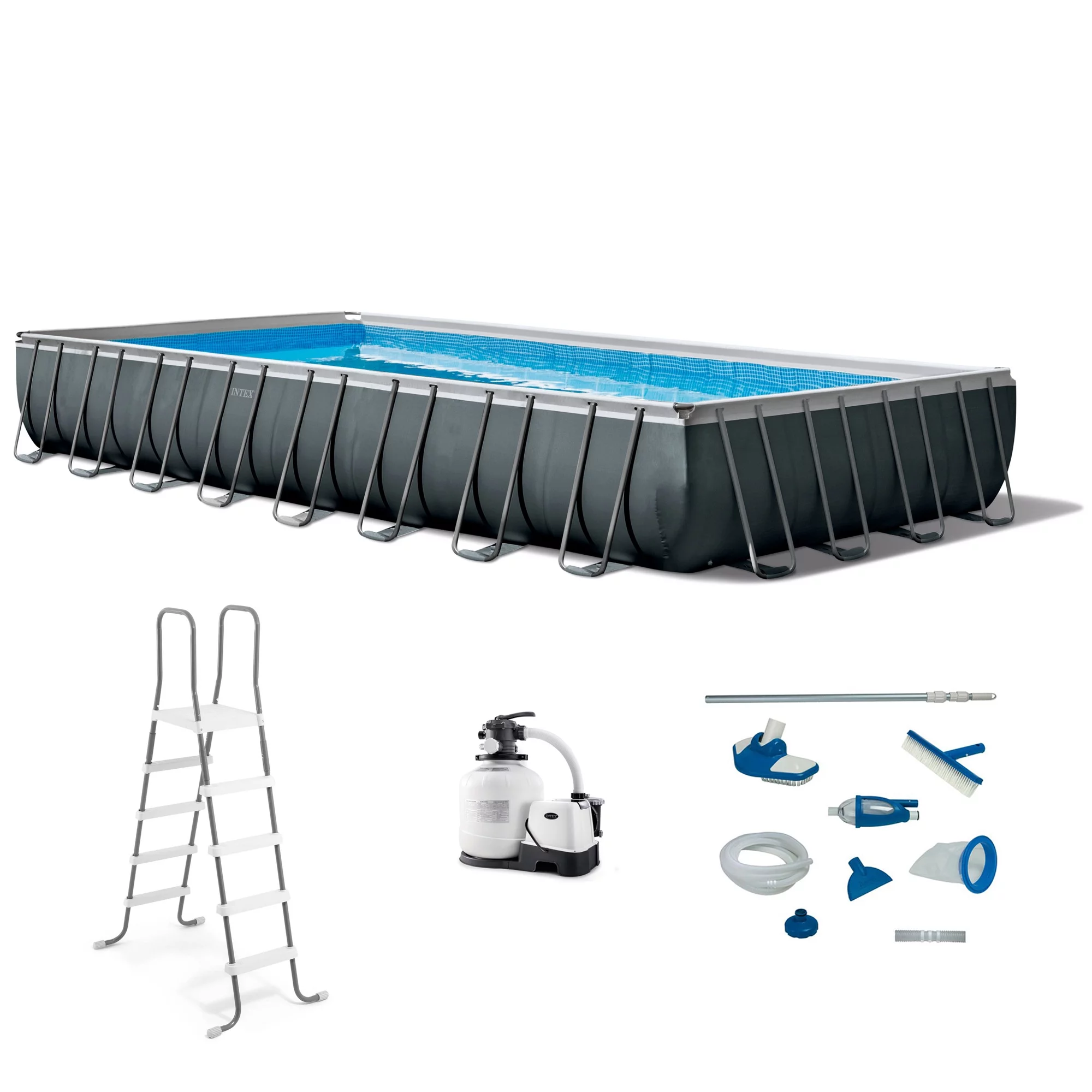 Intex 32ft x 16ft x 52in Ultra XTR Rectangular Swimming Pool and Maintenance Kit - Womvr