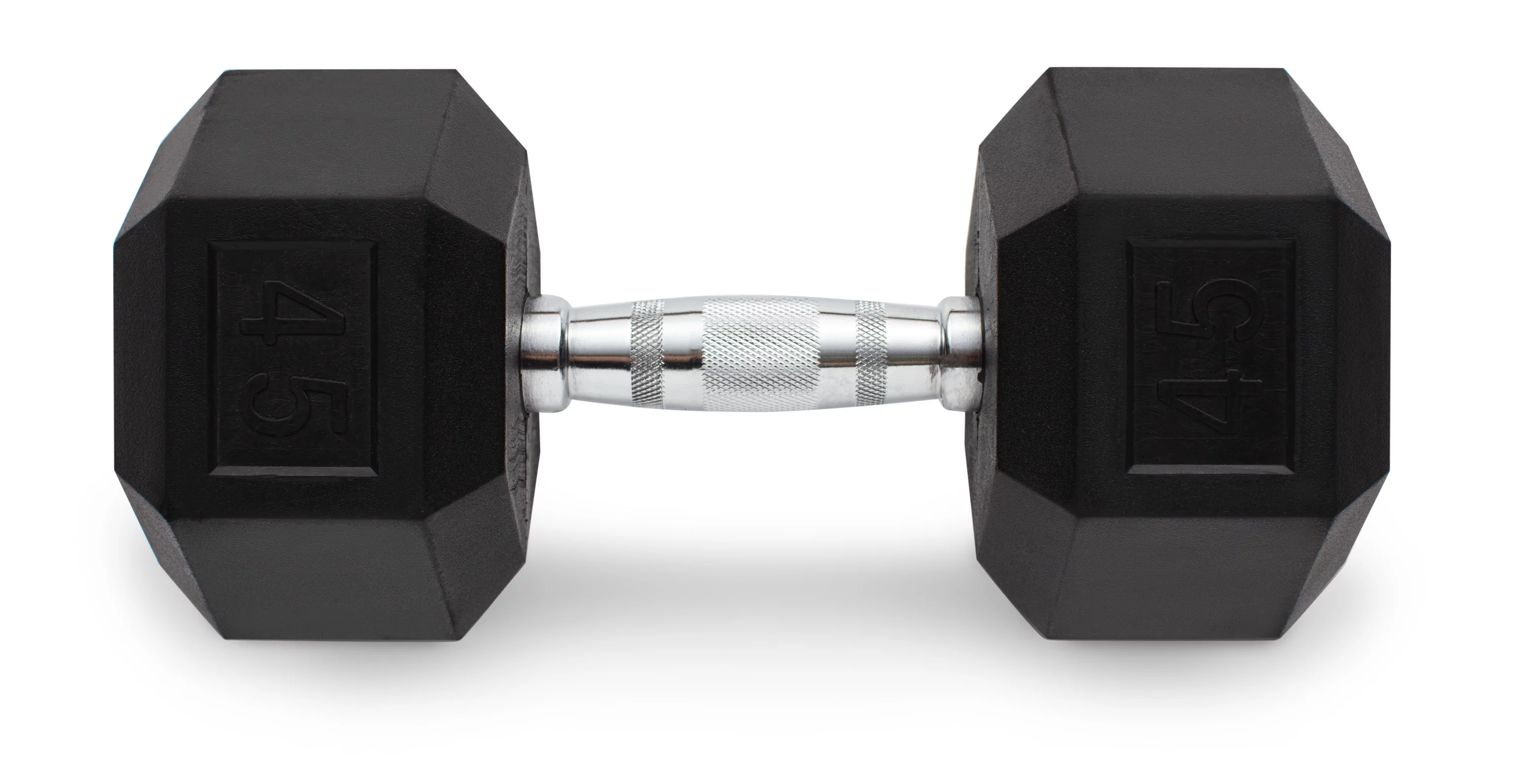 Weider Rubber Hex Dumbbell, 45 lbs - Sold Individually - Womvr