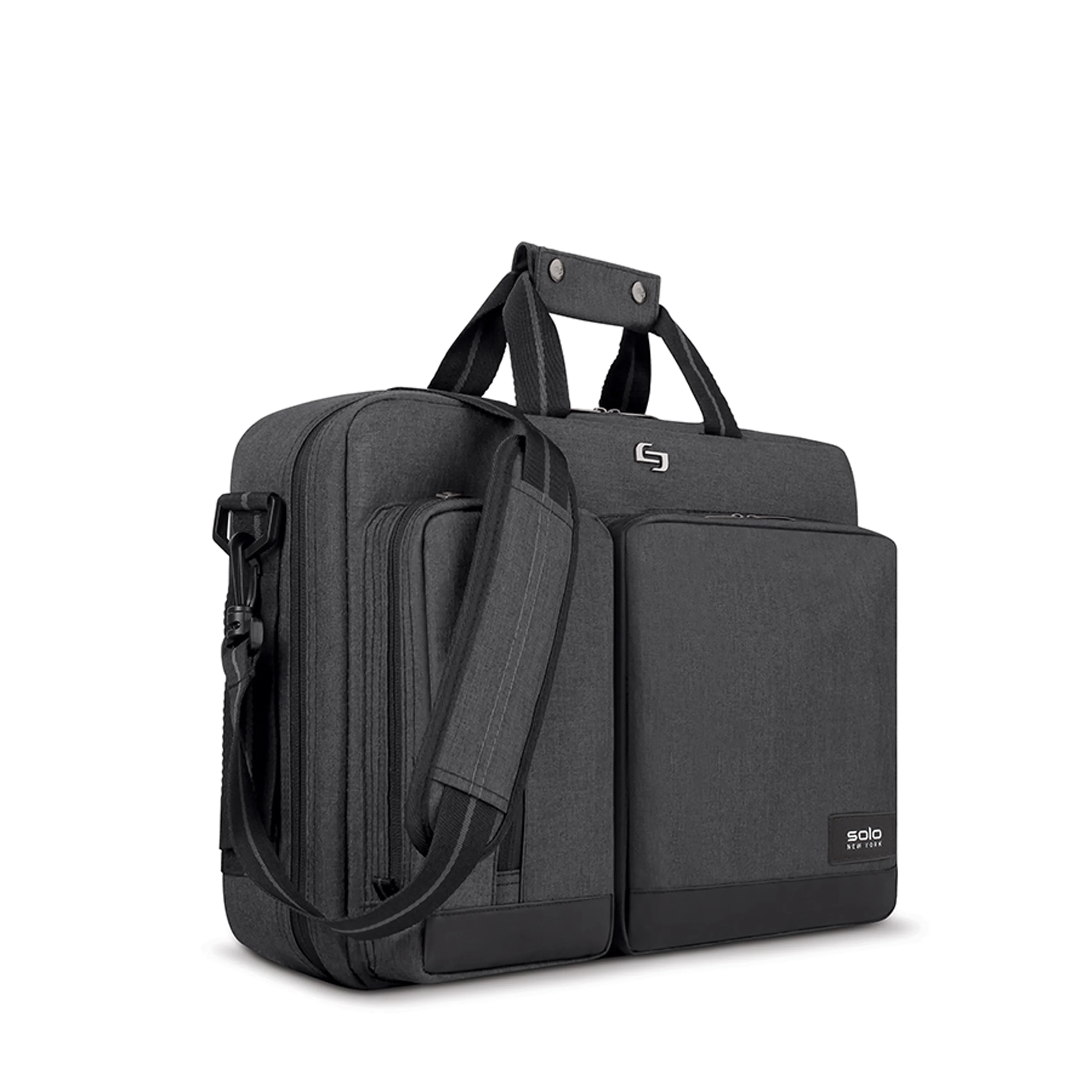 Solo New York Duane Hybrid Briefcase Backpack, Gray, Laptop Tote - Womvr