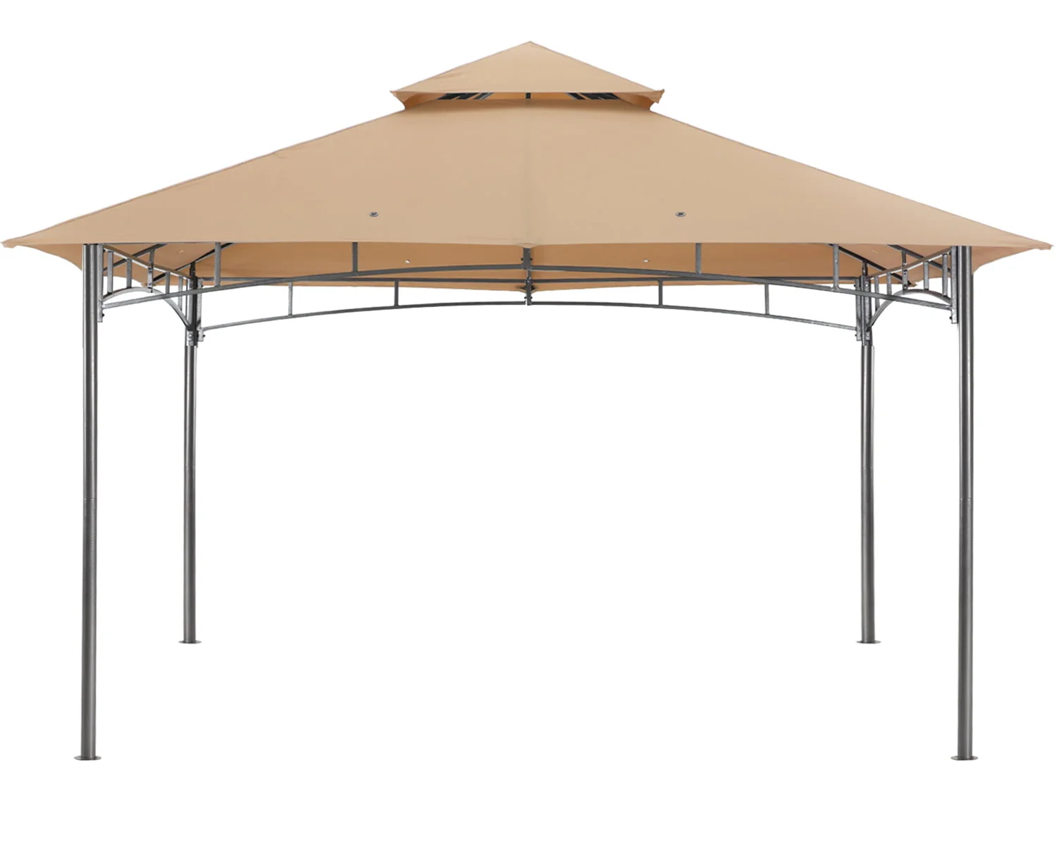 ABCCANOPY 9'x9' Patio Gazebo With Mosquito Netting and Double Soft Roof Canopies for Shade and Rain,Rust Red - Womvr