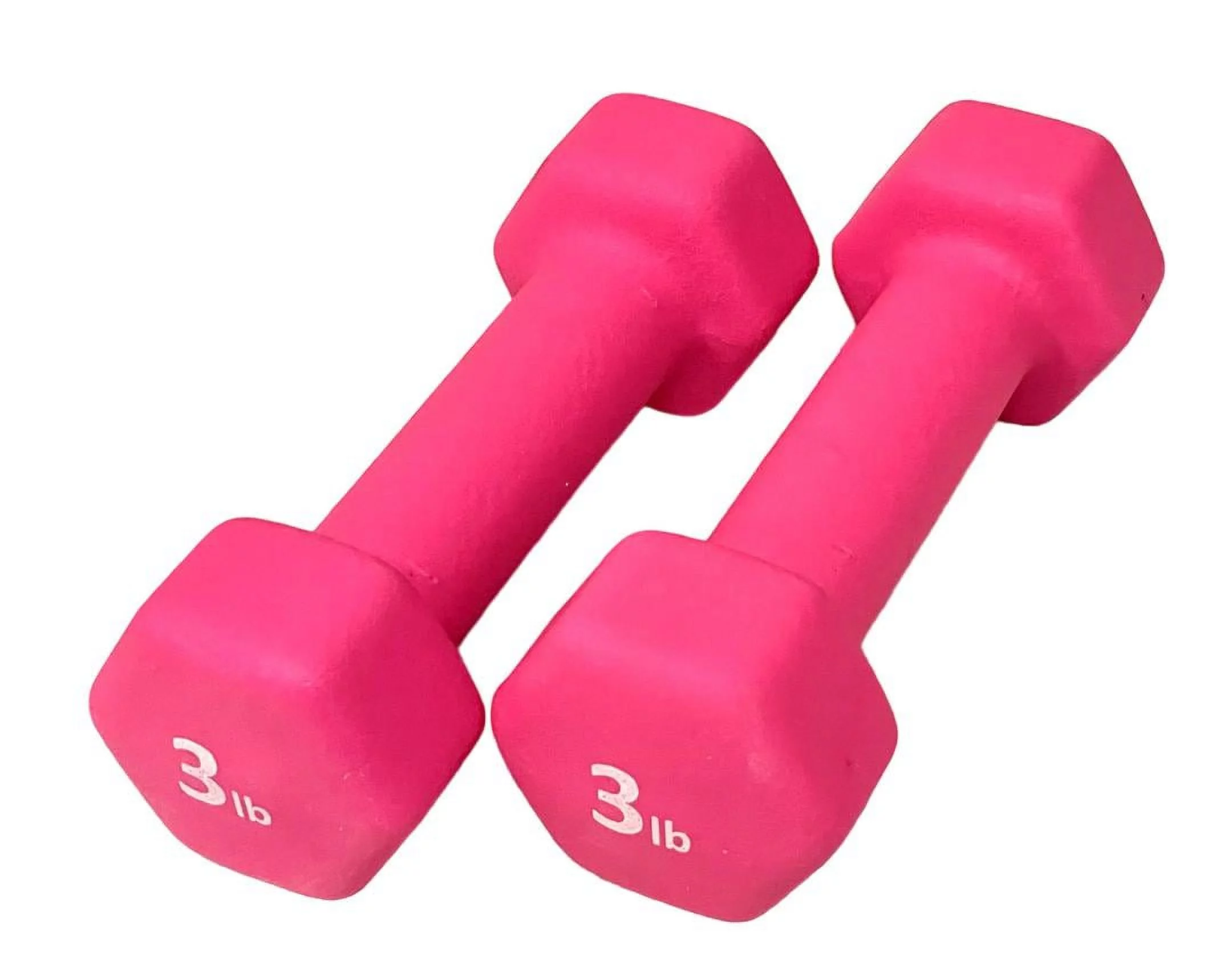 Rainforest Basics Neoprene 5 Lbs. Hex Dumbbells Hand Weights, Set of 2 - Womvr
