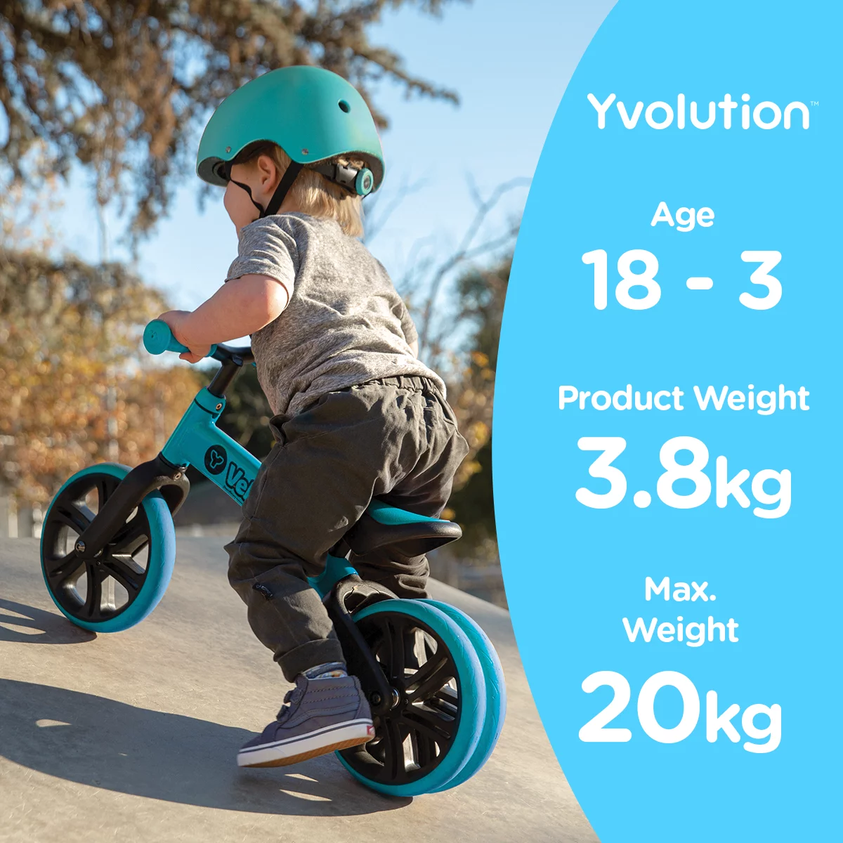 Yvolution Velo Toddler Balance Bike 9'' Wheel (Red) Boys and Girls, 18 Months to 3 Years Old - Womvr