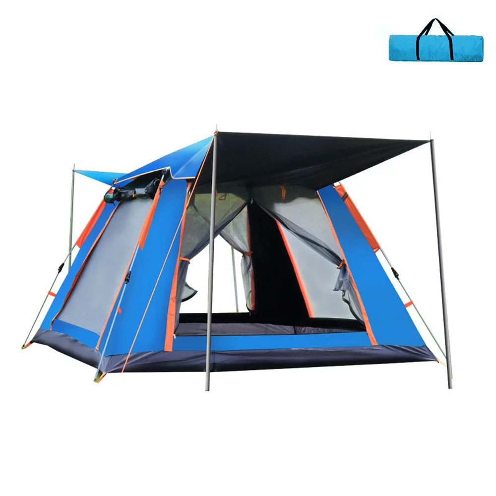 Outdoor 4/6 Person Automatic Quick-opening Tent, Travel Camping Tent,  Rainproof Sunshine-proof Tent Fishing Hiking Sunshine Shelter - Womvr