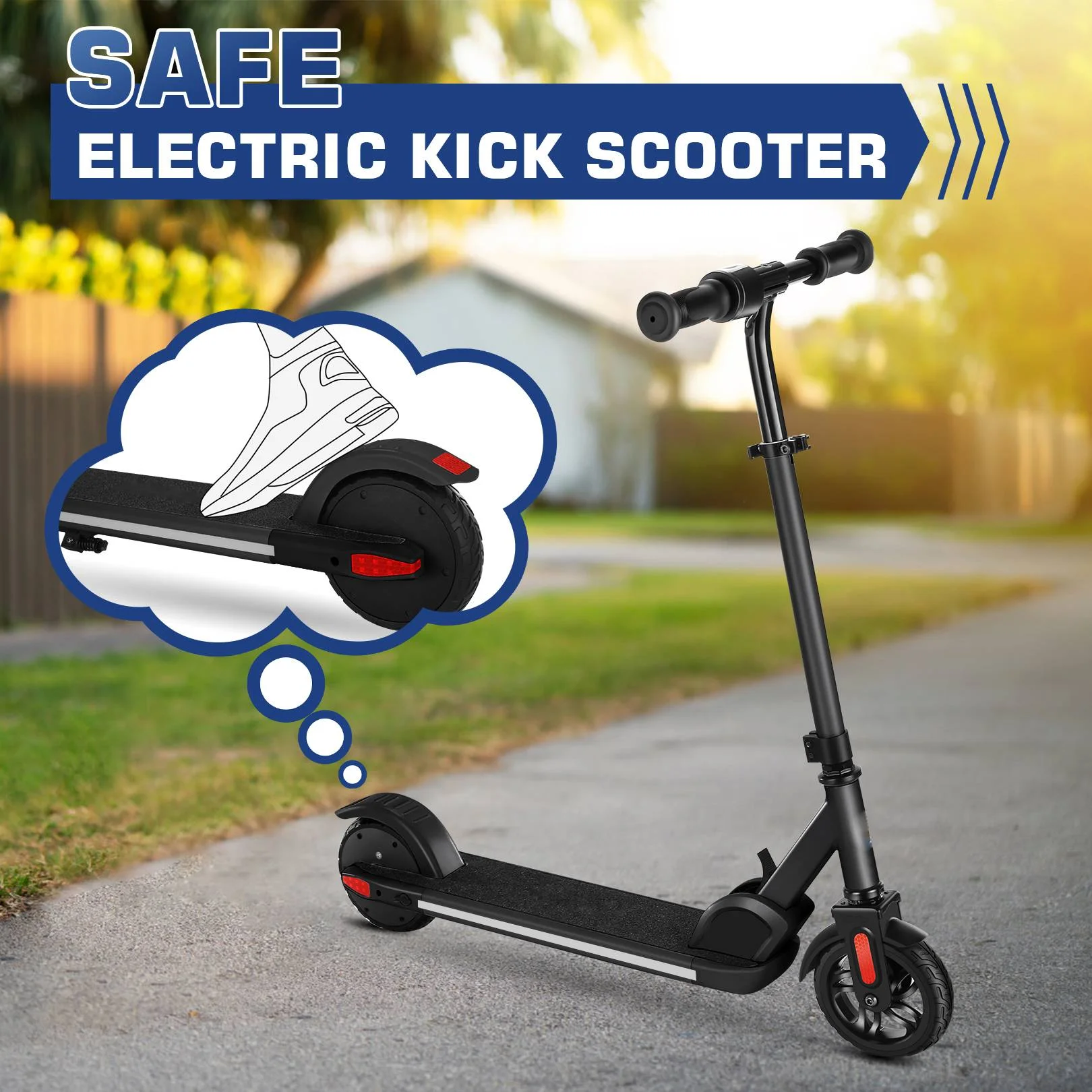120W Electric Scooter | 2 Speeds and Height Adjustable | Max Load 110lbs | Vibrant Rainbow Wheel for Kids Ages 6+ - Womvr