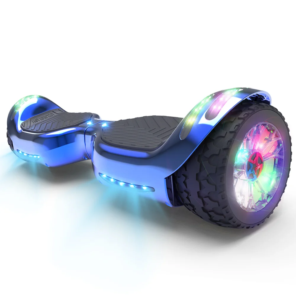 Hoverstar ul2272 Hoverboard All-Terrain LED Flash Wide All Terrian Wheel, Blue - Womvr