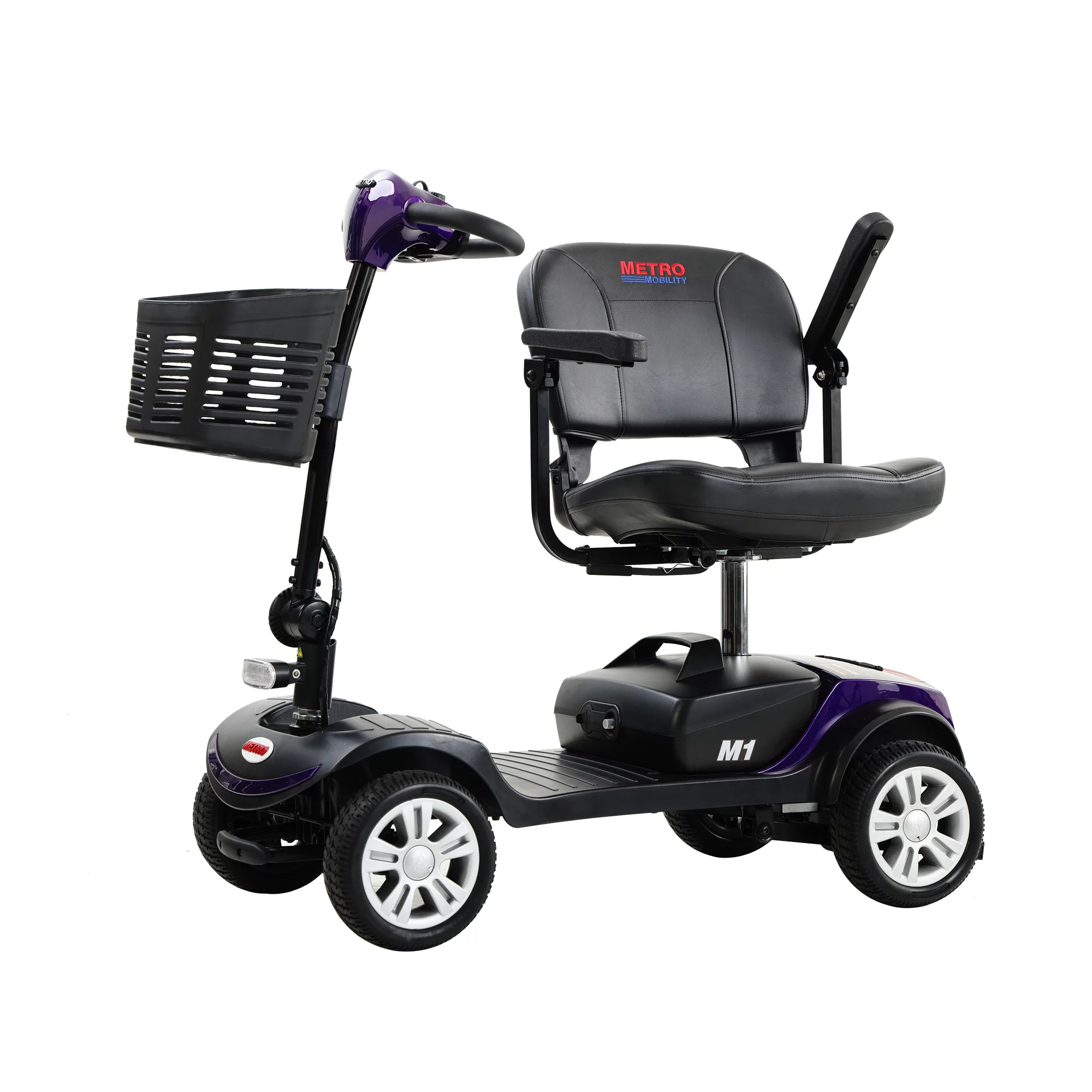 Metro Mobility Elderly Scooter Folding Scooter 4 Wheel Scooter Purple. - Womvr