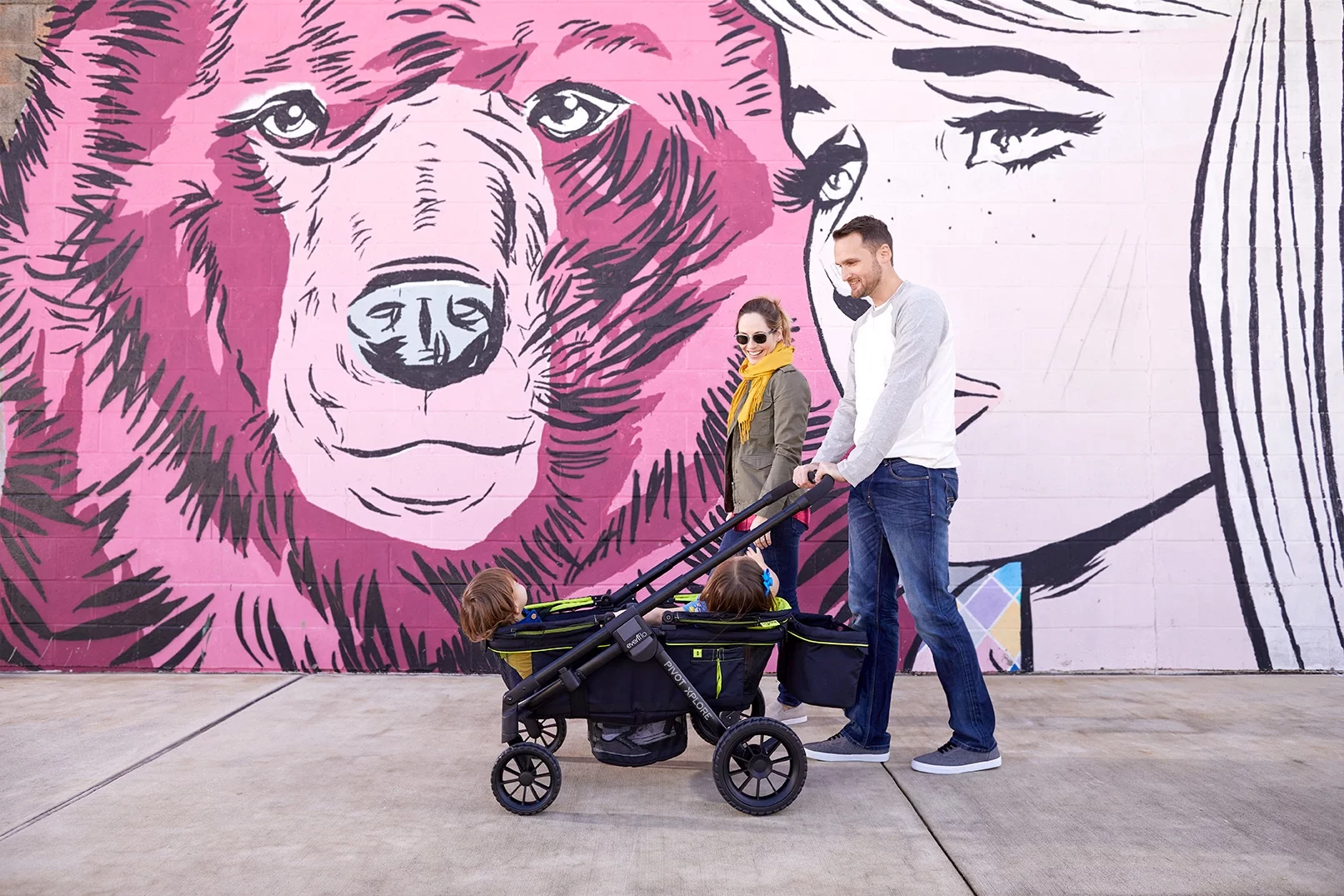 Evenflo Pivot Xplore All Terrain Stroller Wagon, Adventurer, Unisex, 6 Months - 5 Years - Womvr