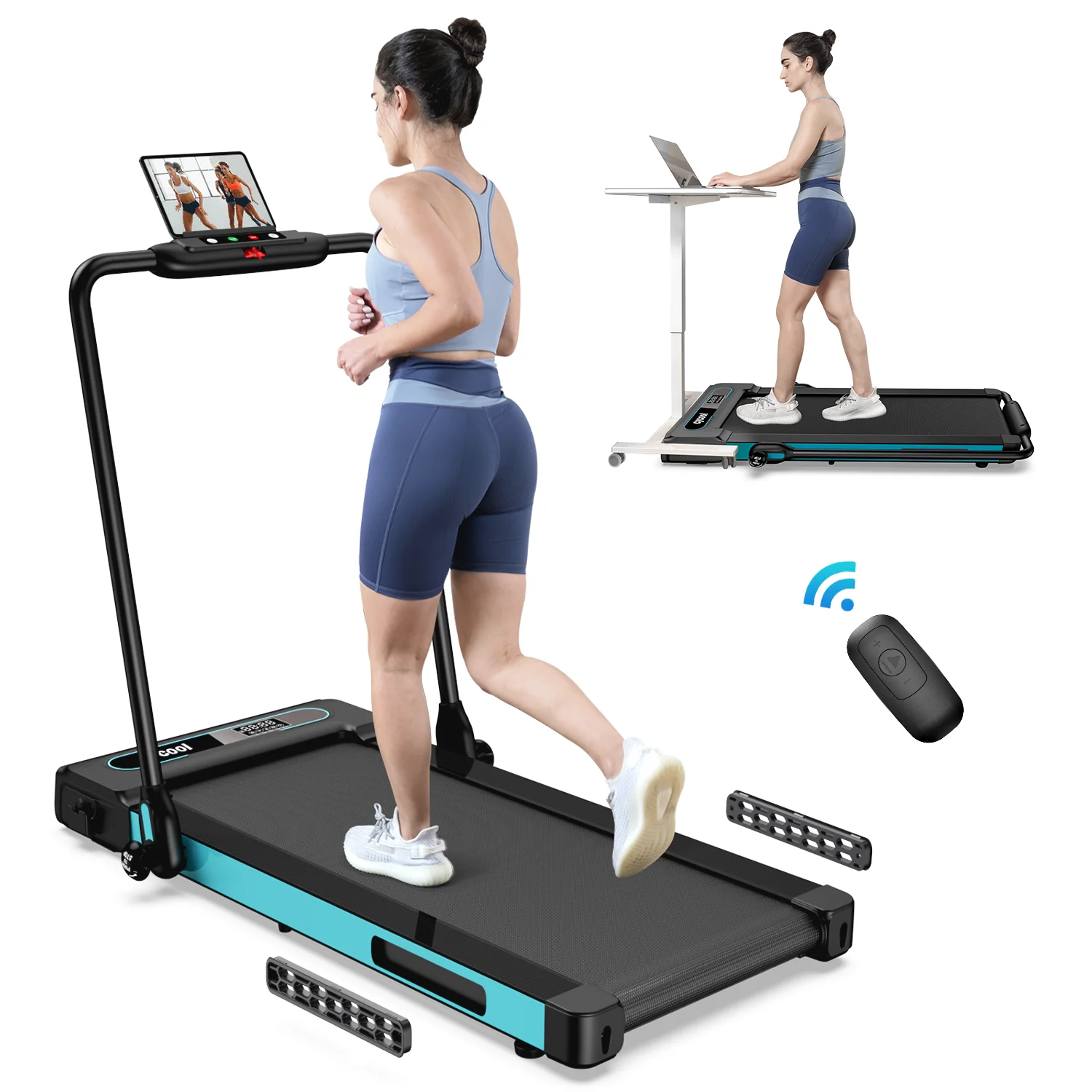 TOSSFD 2.5HP Folding Treadmill with Display Screen Electric Running Walking Machine for Home Fitness R46201 - Womvr