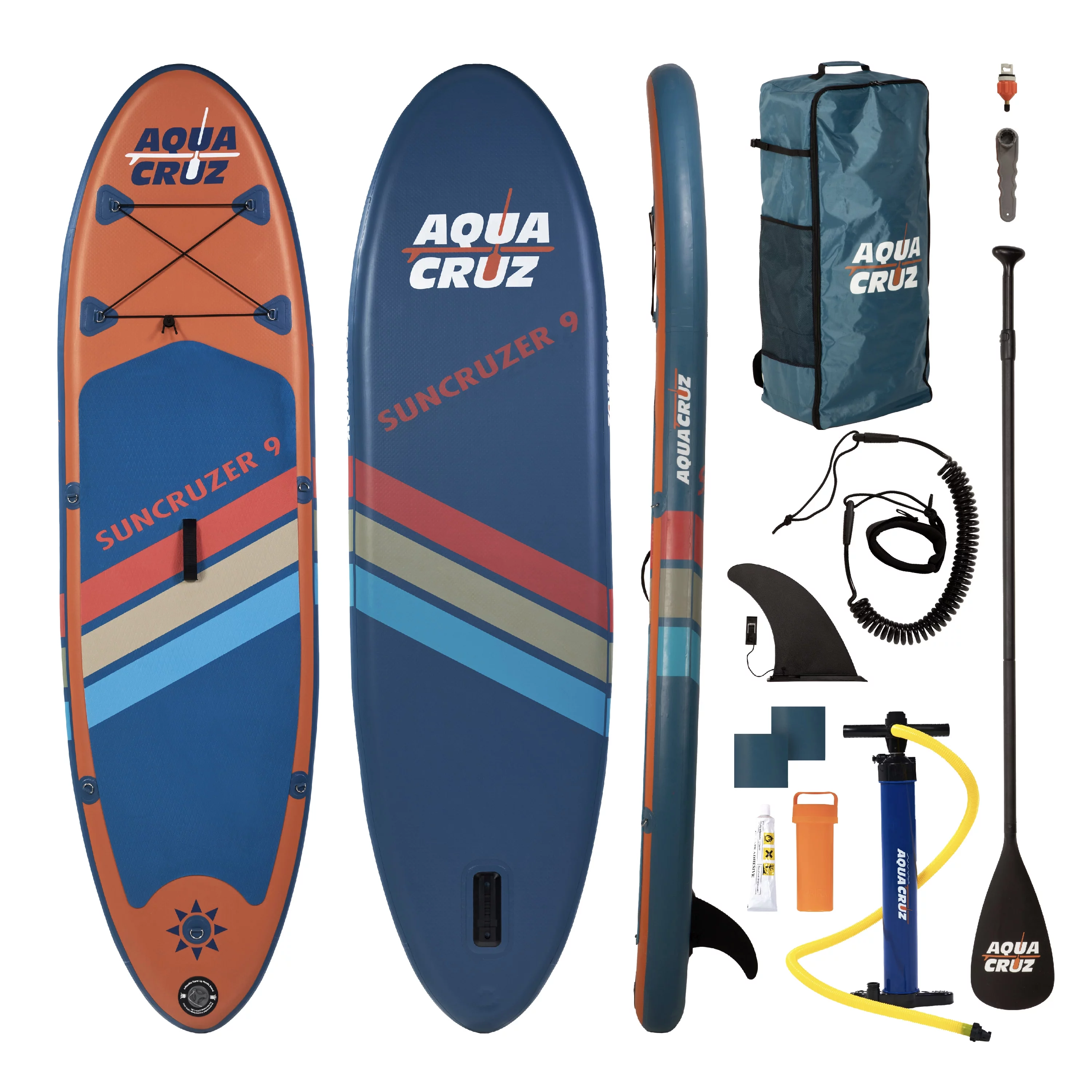 Aquacruz Suncruzer 9 ft. Inflatable Stand Up Paddle Board Set with Accessories - Womvr